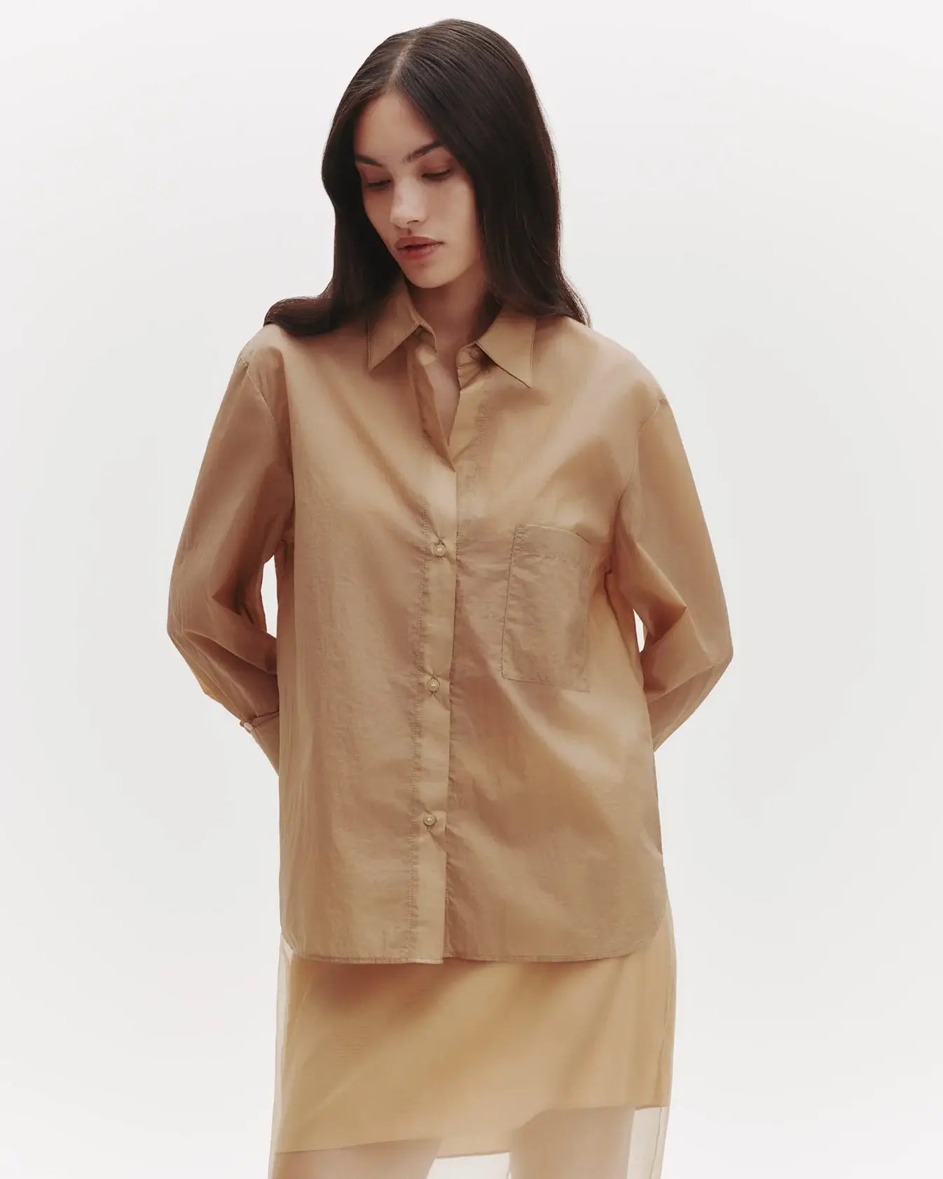 TWP NEXT MORNING SHIRT IN KHAKI | THE NEW TREND