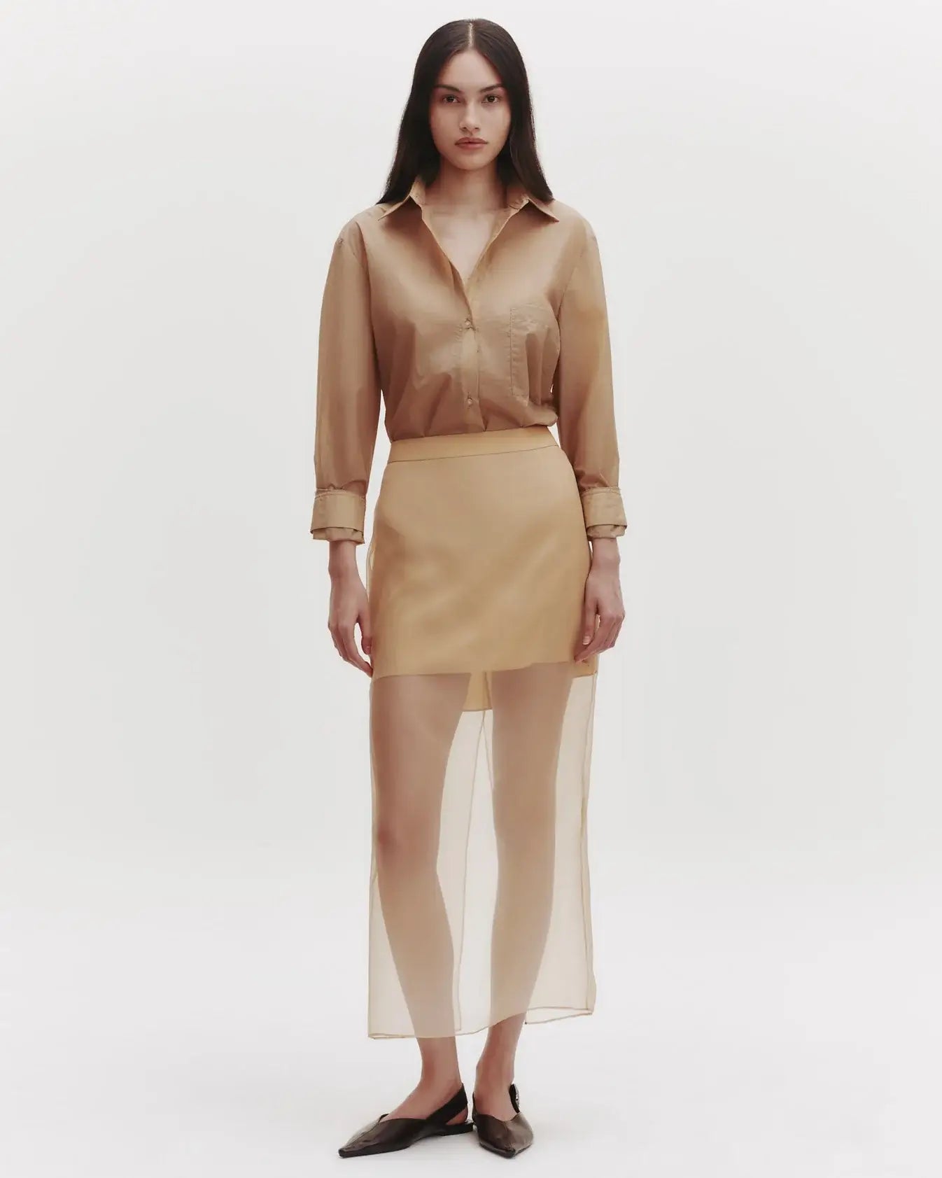 TWP SYLKIE SKIRT IN BRITISH KHAKI | THE NEW TREND