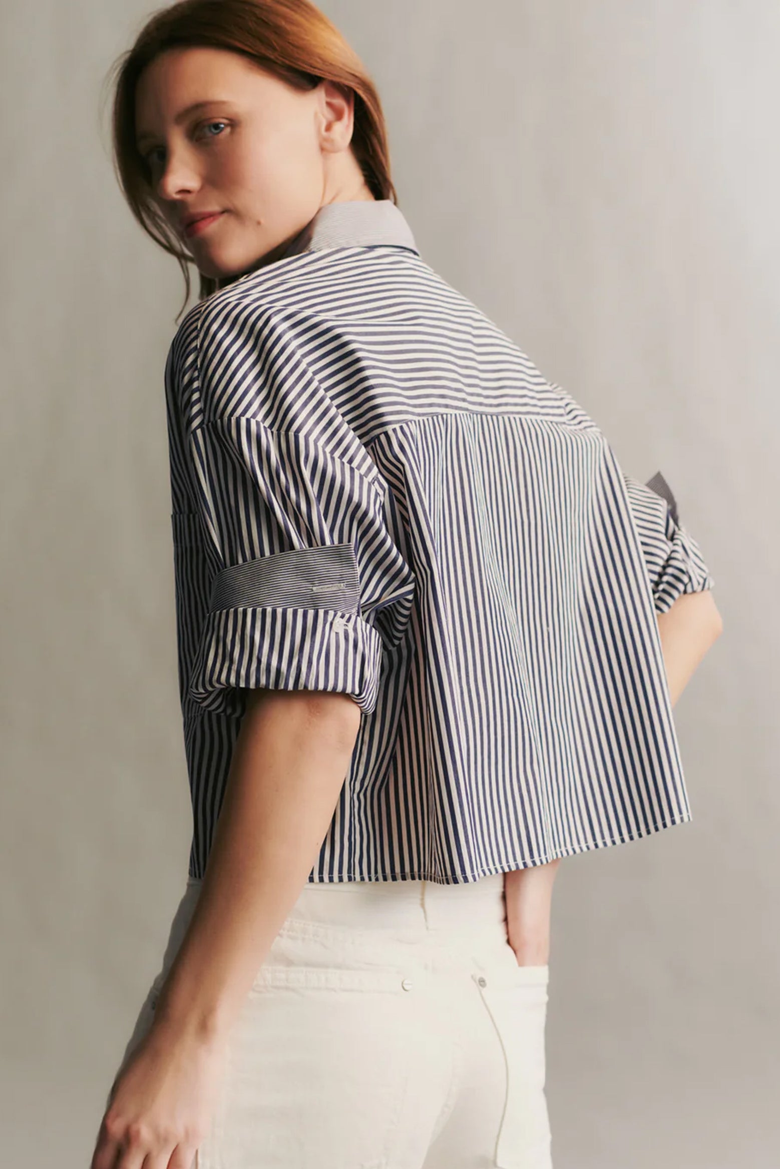 TWP Next Ex Shirt in White/Midnight available at The New Trend Australia.