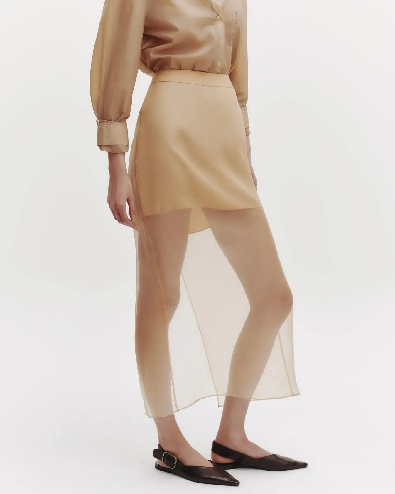 TWP SYLKIE SKIRT IN BRITISH KHAKI | THE NEW TREND