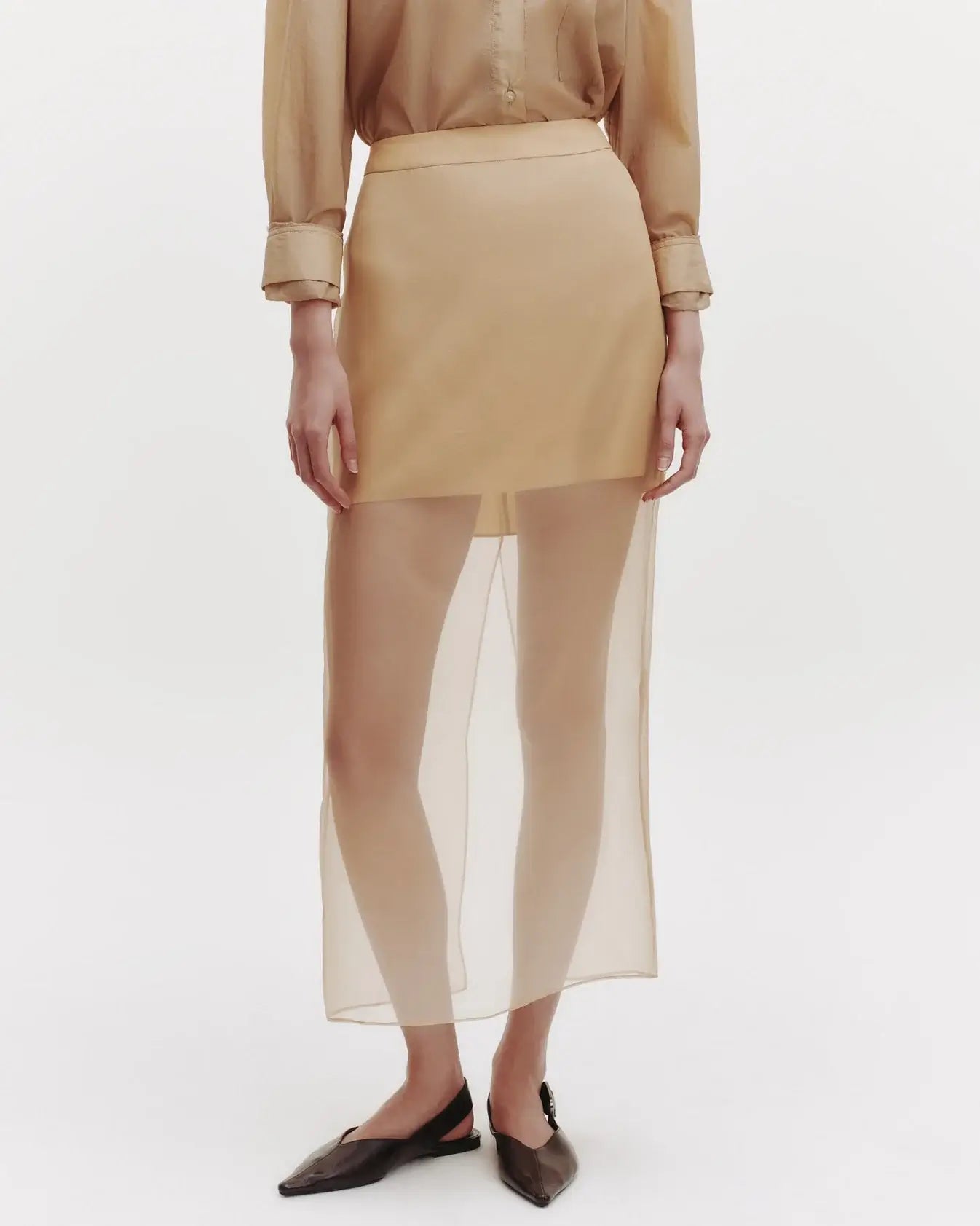 TWP SYLKIE SKIRT IN BRITISH KHAKI | THE NEW TREND