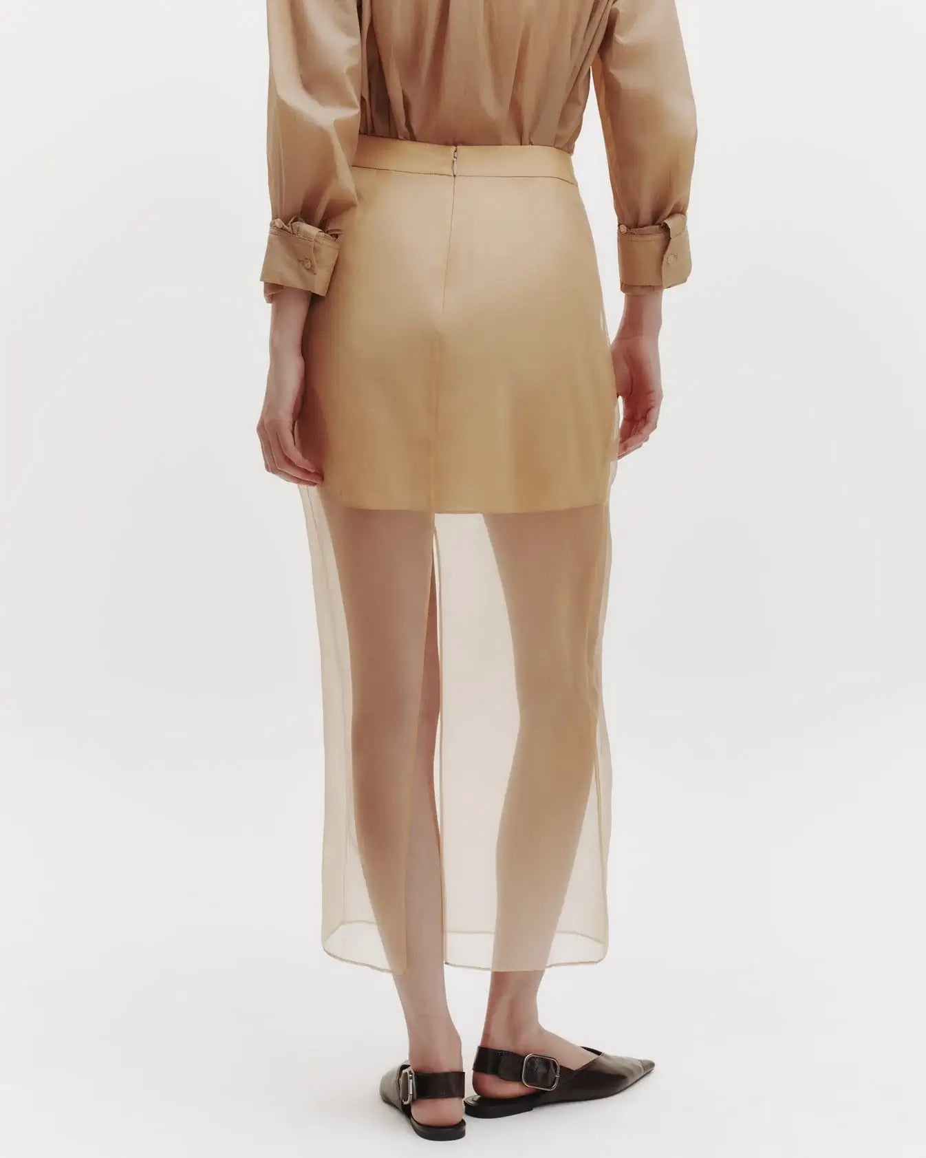 TWP SYLKIE SKIRT IN BRITISH KHAKI | THE NEW TREND