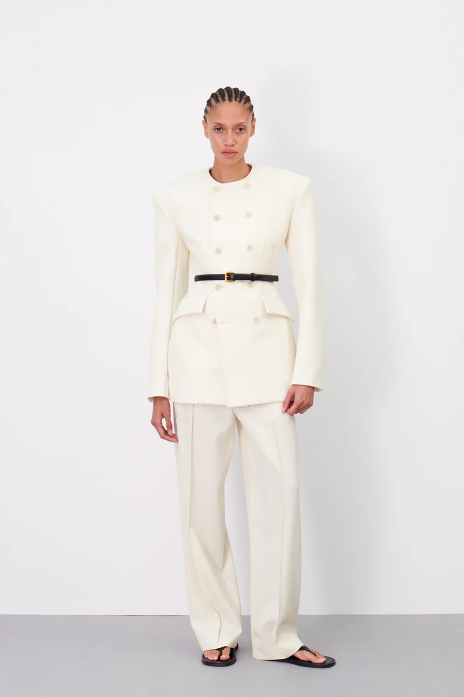 WARDROBE.NYC RHW BLAZER DRESS IN IVORY | THE NEW TREND
