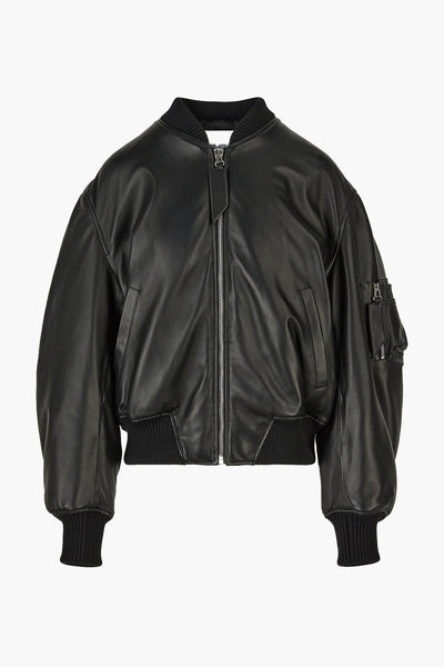 ジャケット The Attico Black Anja zip bomber Anja'' black bomber for Women | THE ATTICO®