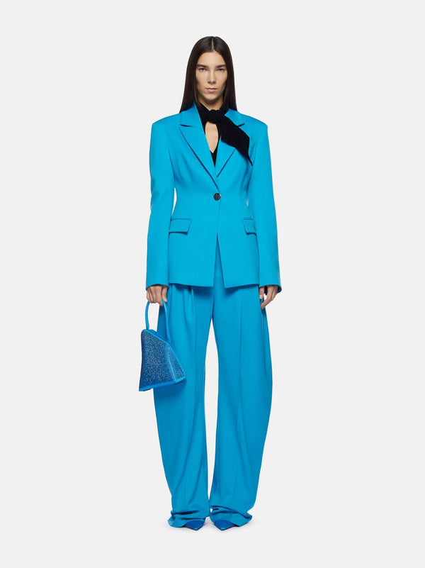 THE ATTICO Blue Blazer in Capri Blue The New Trend