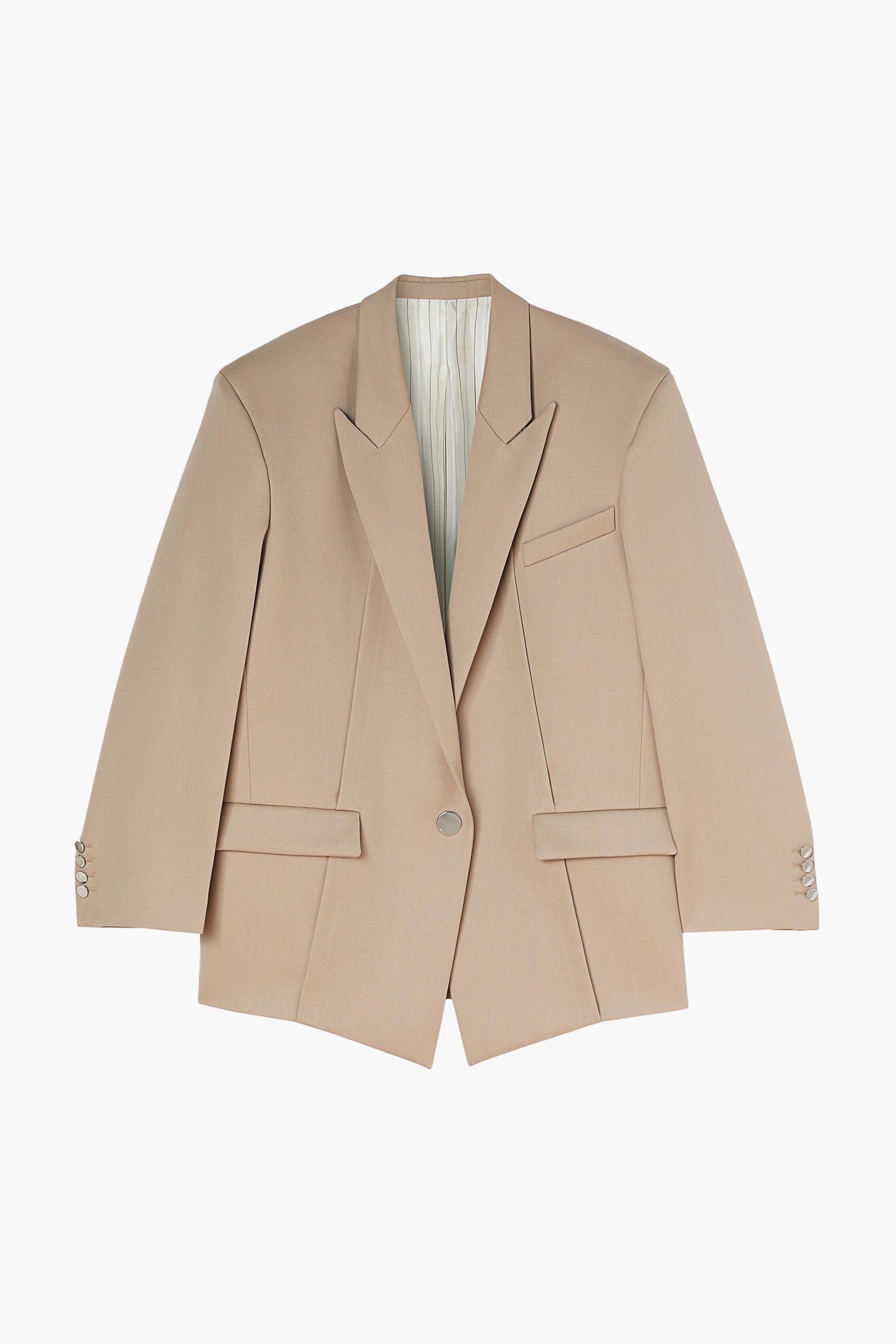 The Glen Blazer in Beige by The Attico available at The New Trend Australia