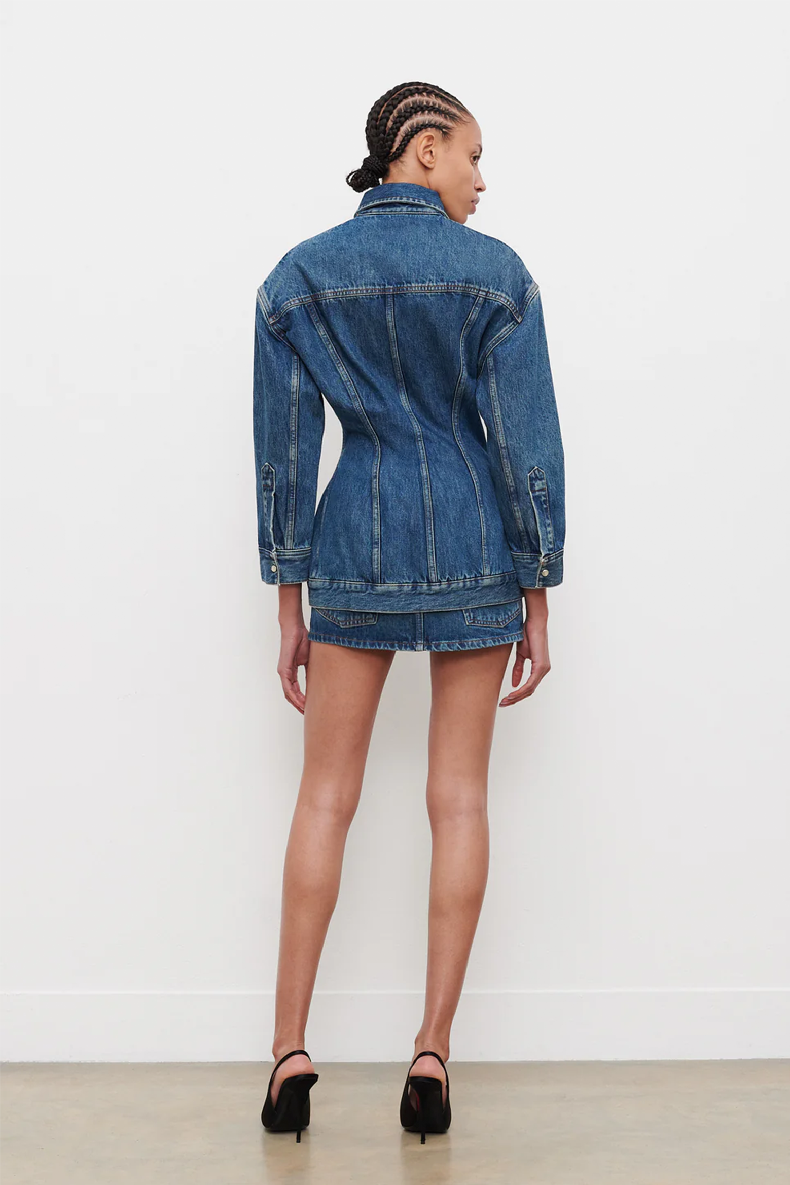 WARDROBE.NYC DENIM CONTOUR JACKET IN INDIGO | THE NEW TREND
