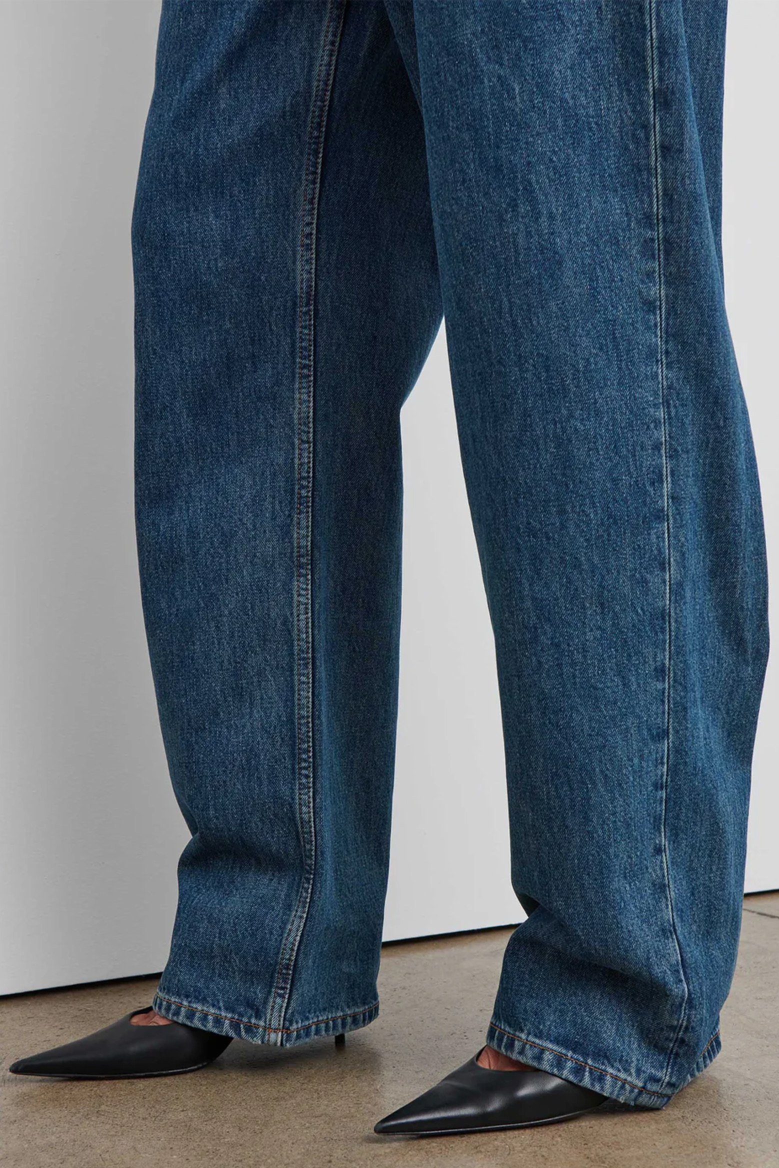 WARDROBE.NYC DENIM LOW RISE JEAN IN INDIGO | THE NEW TREND