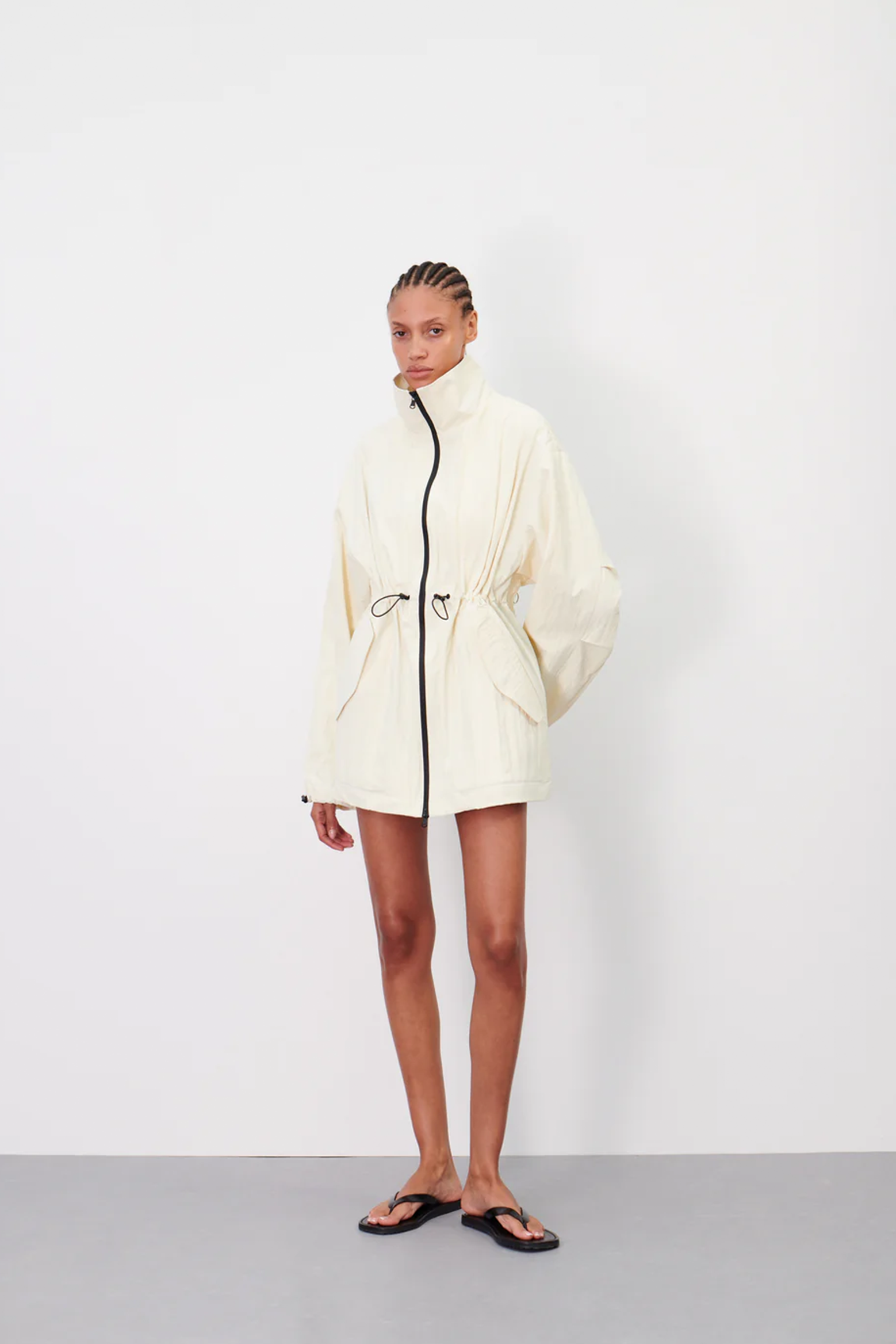 WARDROBE.NYC RHW CROP ANORAK IN IVORY | THE NEW TREND