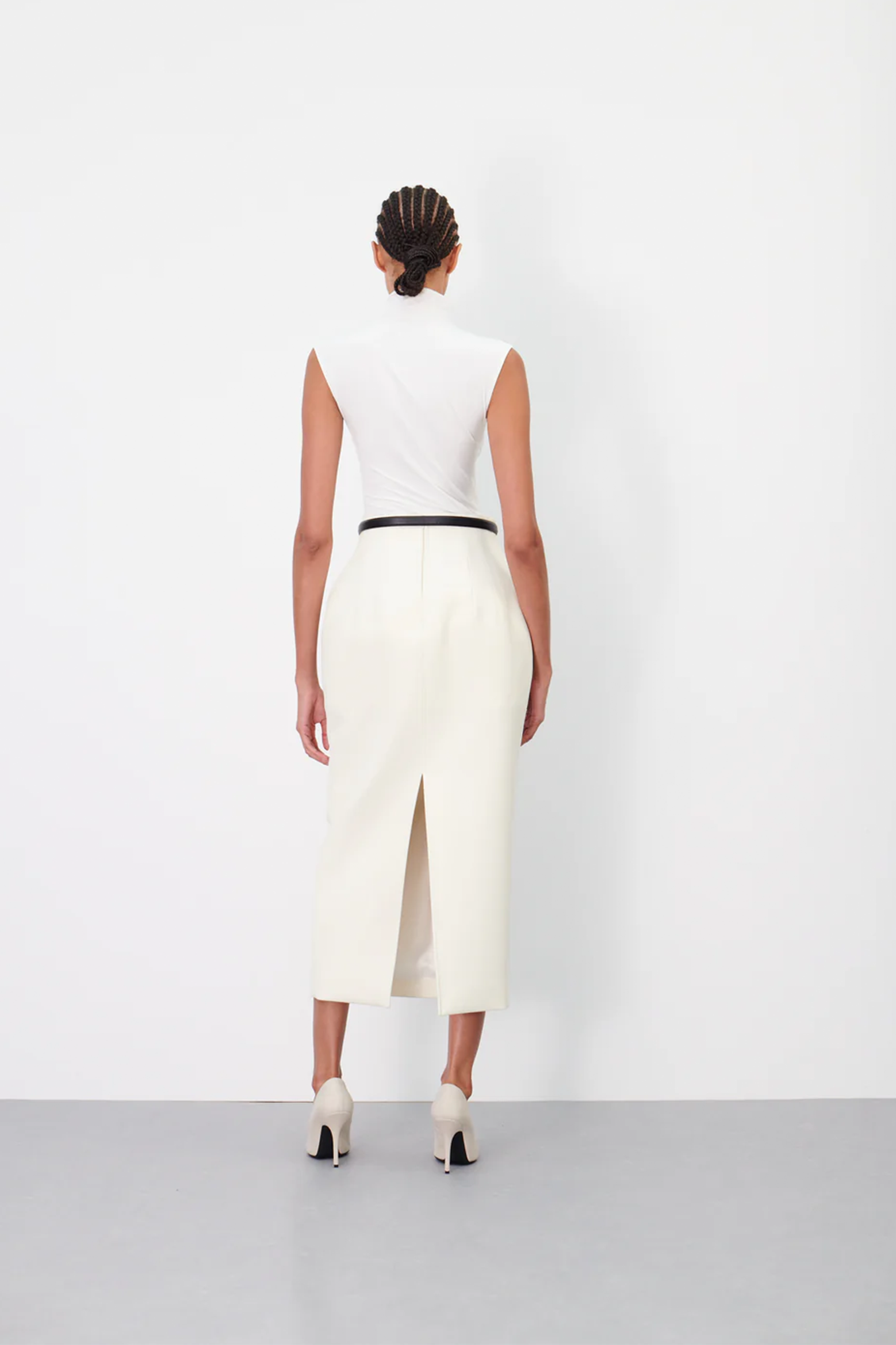 WARDROBE.NYC RHW SLEEVELESS BODYSUIT IN IVORY | THE NEW TREND