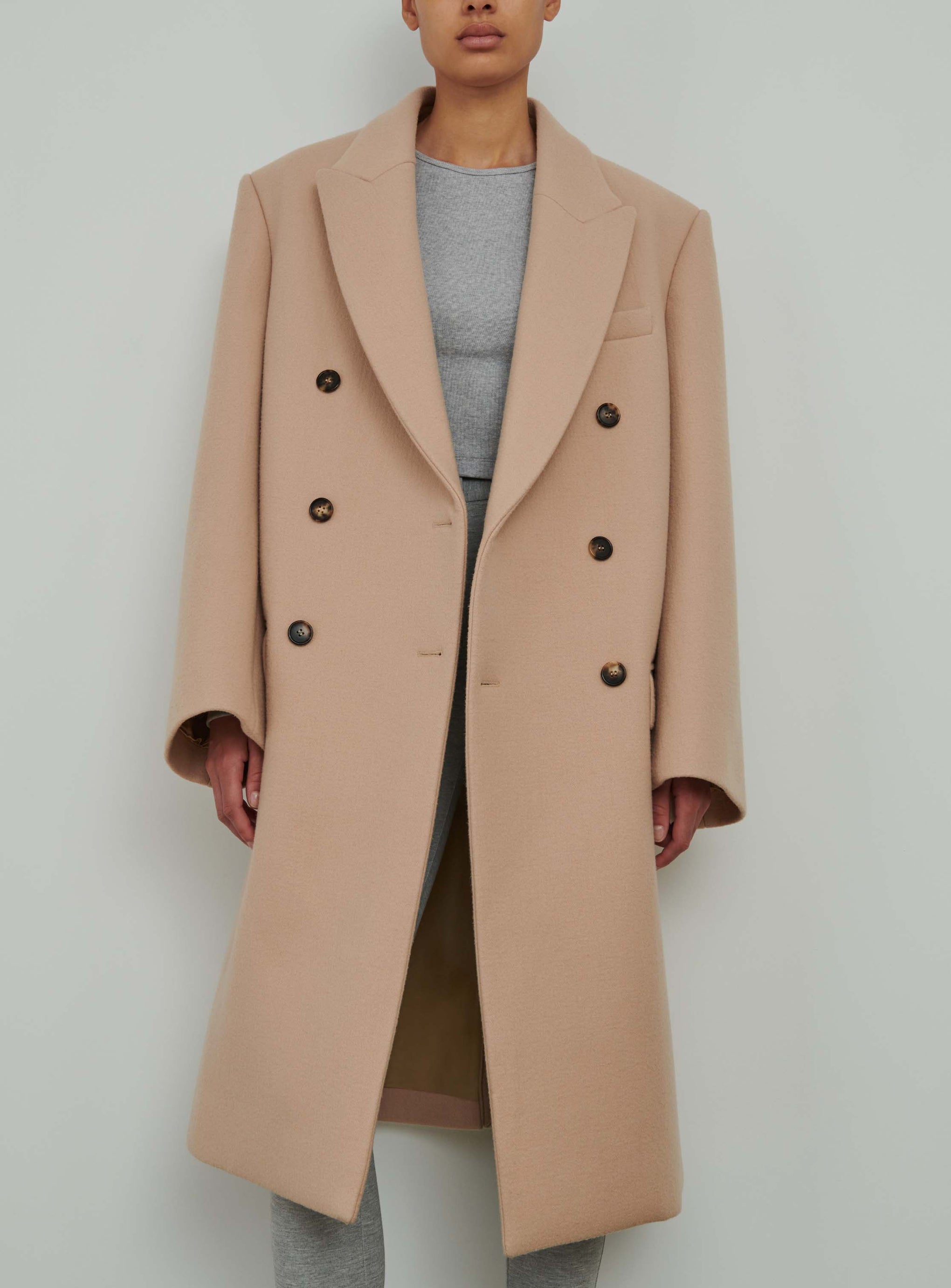The Wardrobe NYC HB Coat in Biscuit available at The New Trend Australia