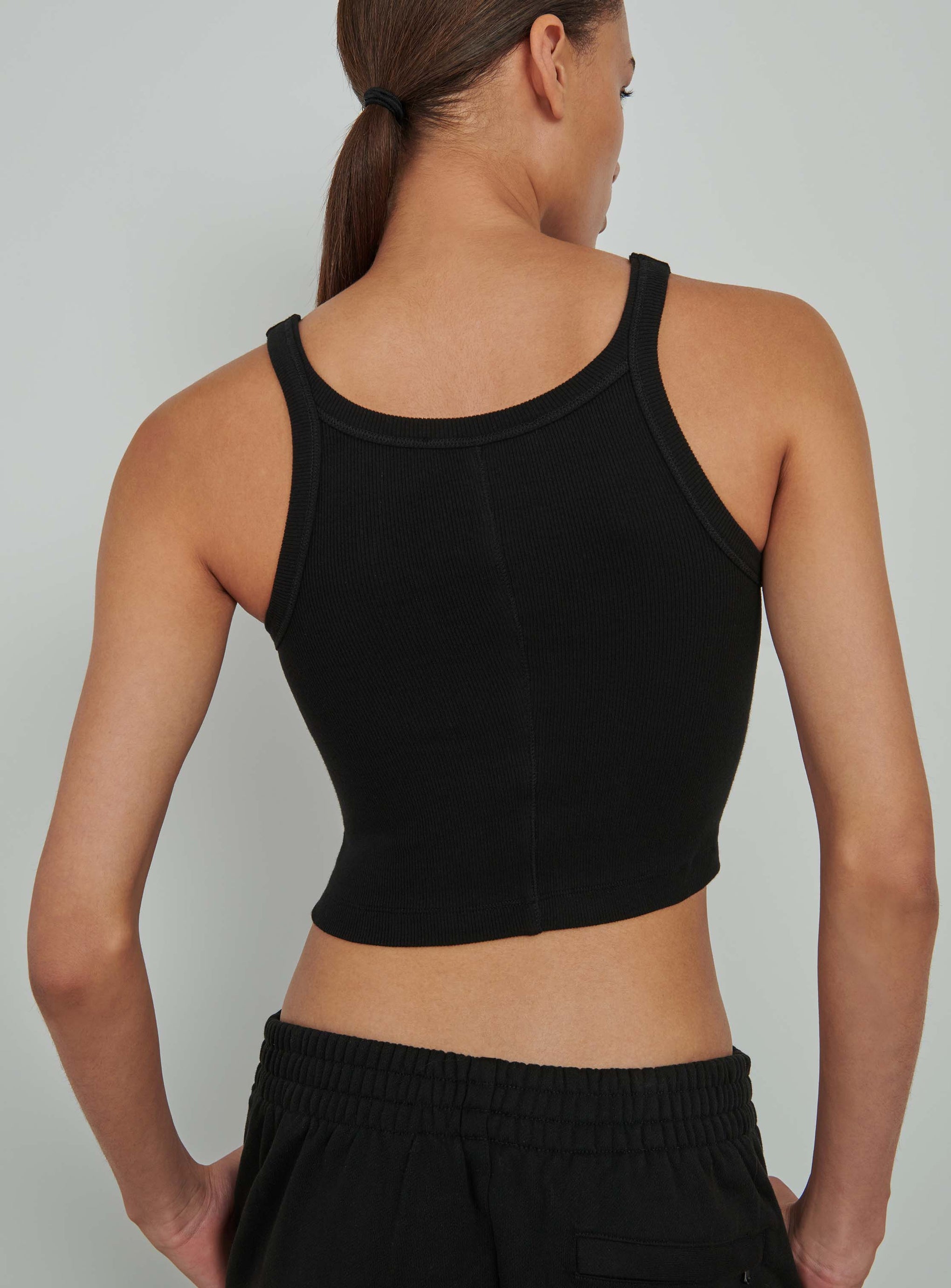 The Wardrobe NYC HB Ribbed Tank in Black available at The New Trend Australia