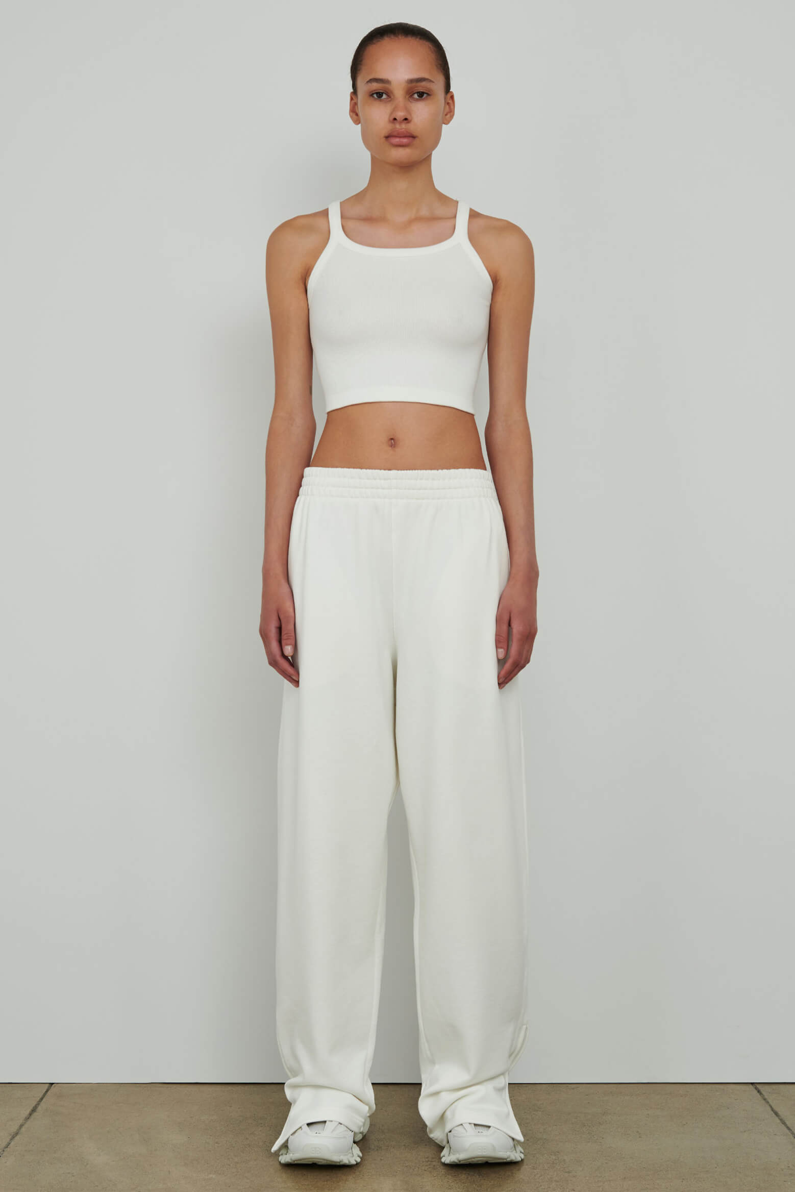 The Wardrobe NYC HB Ribbed Tank in Off White available at The New Trend Australia