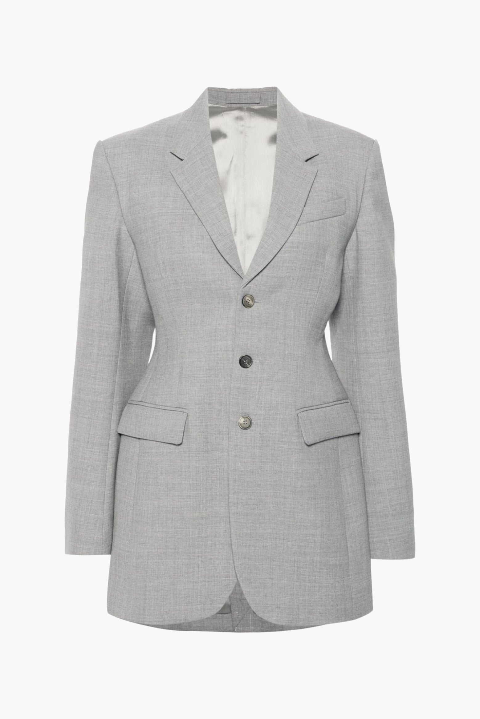 The Wardrobe NYC Longline Blazer in Grey Marl available at The New Trend Australia