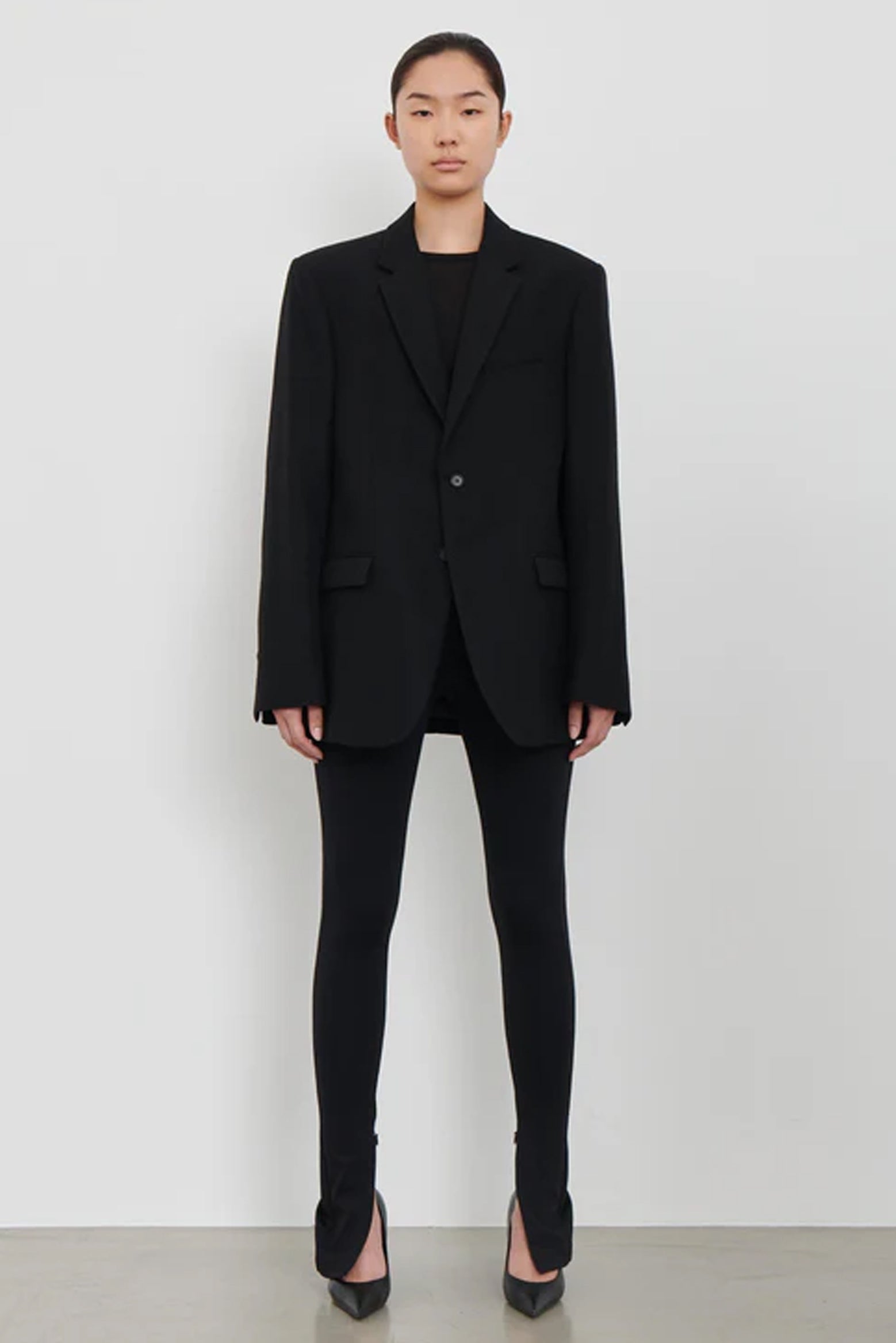 The Wardrobe NYC Oversize Single Breasted Blazer in Black available at The New Trend Australia