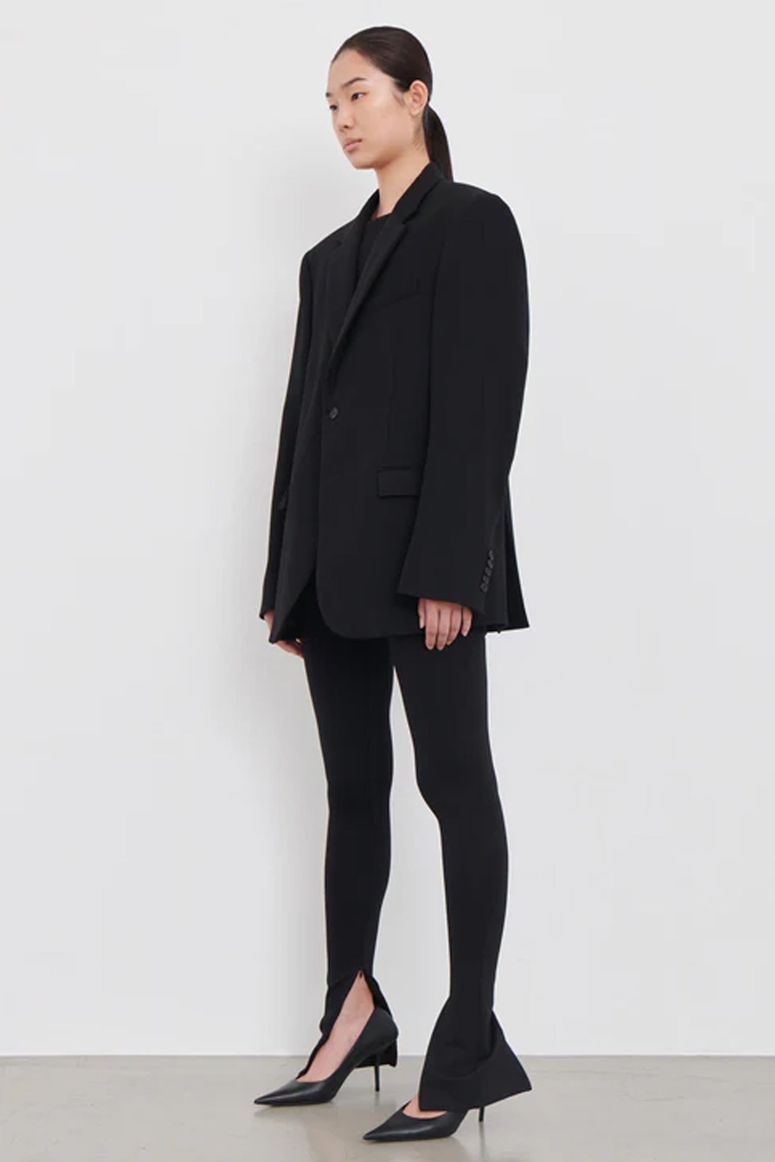 The Wardrobe NYC Oversize Single Breasted Blazer in Black available at The New Trend Australia