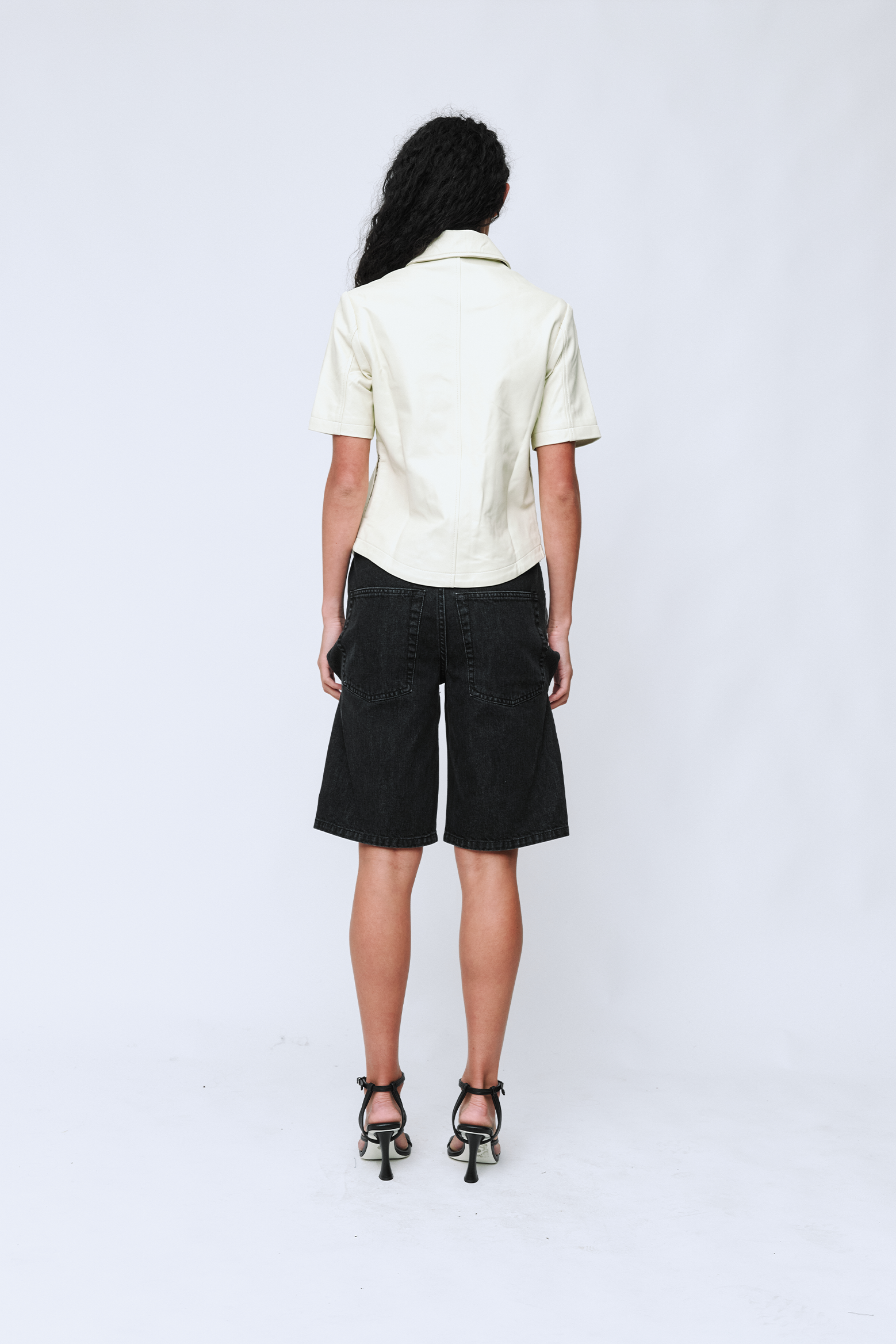 WYNN HAMLYN LEATHER ANDIE TOP IN CREAM | THE NEW TREND