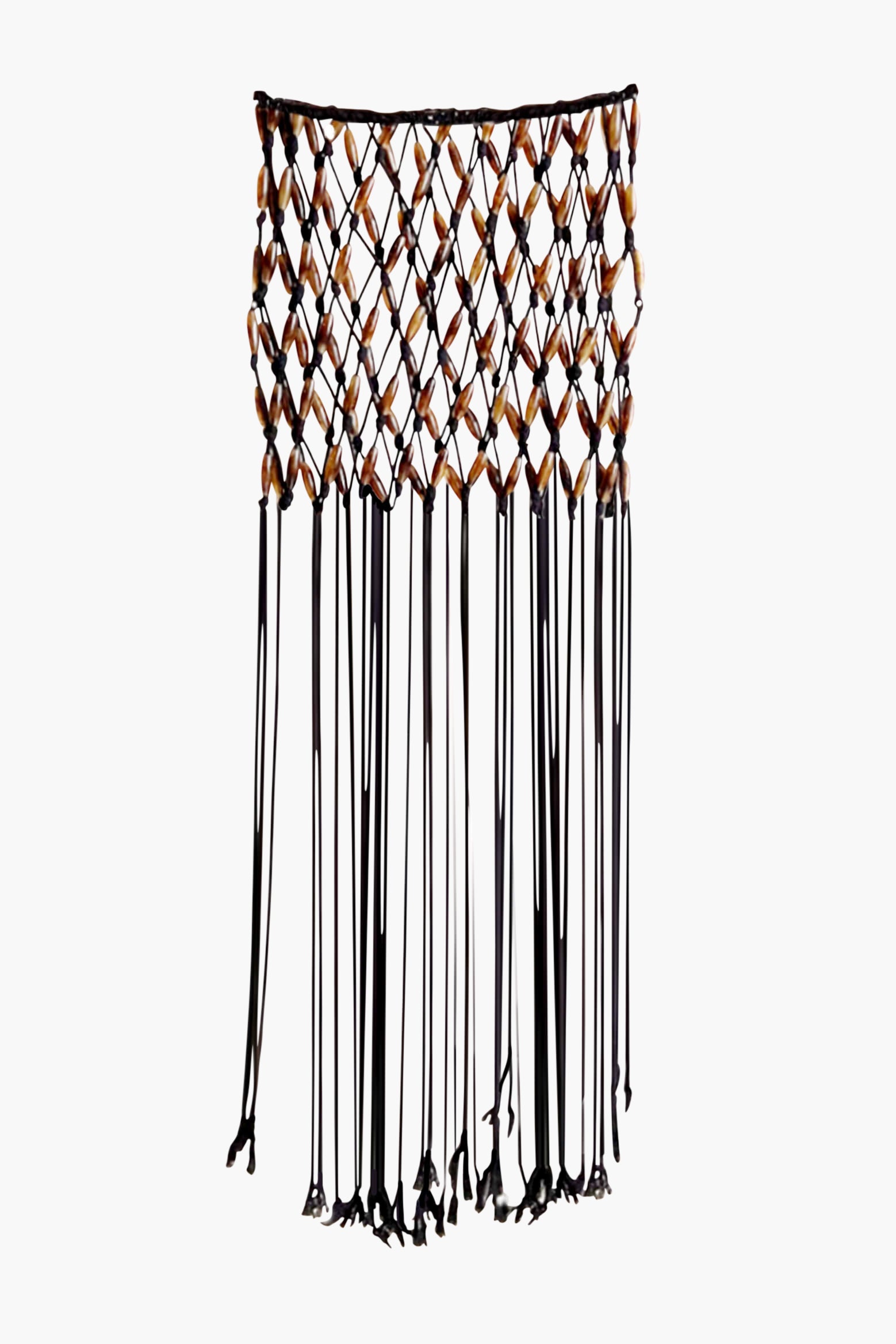 Wynn Hamlyn Macrame Bead Skirt in Black and Brown available at The New Trend