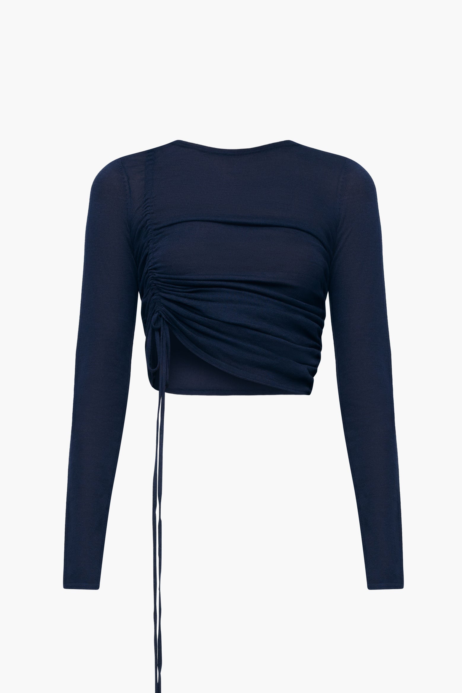 Wynn Hamlyn Nadine Knit L/S Top in Navy available at The New Trend Australia.