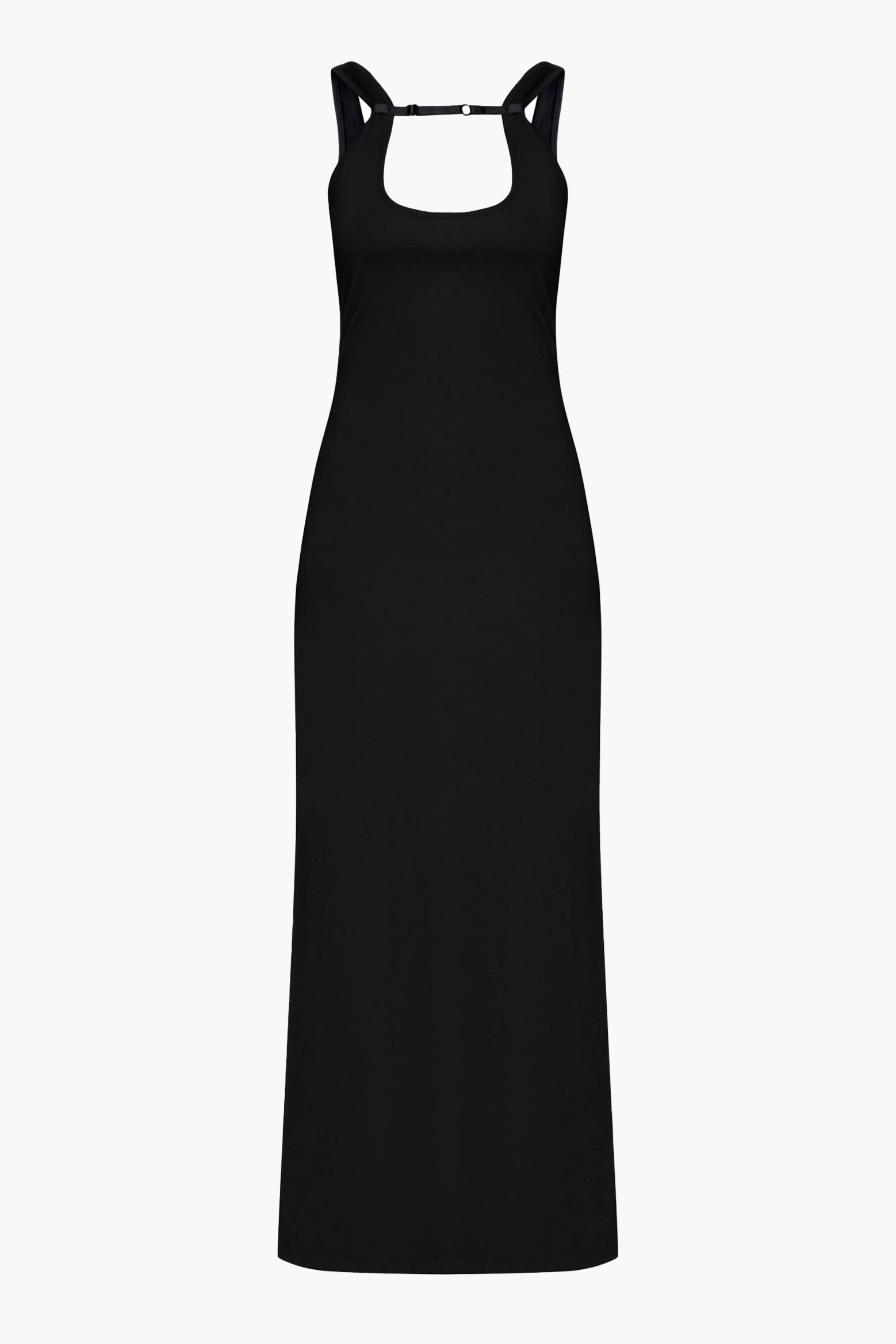Wynn Hamlyn Rib Strap Maxi Dress in Black available at The New Trend Australia.