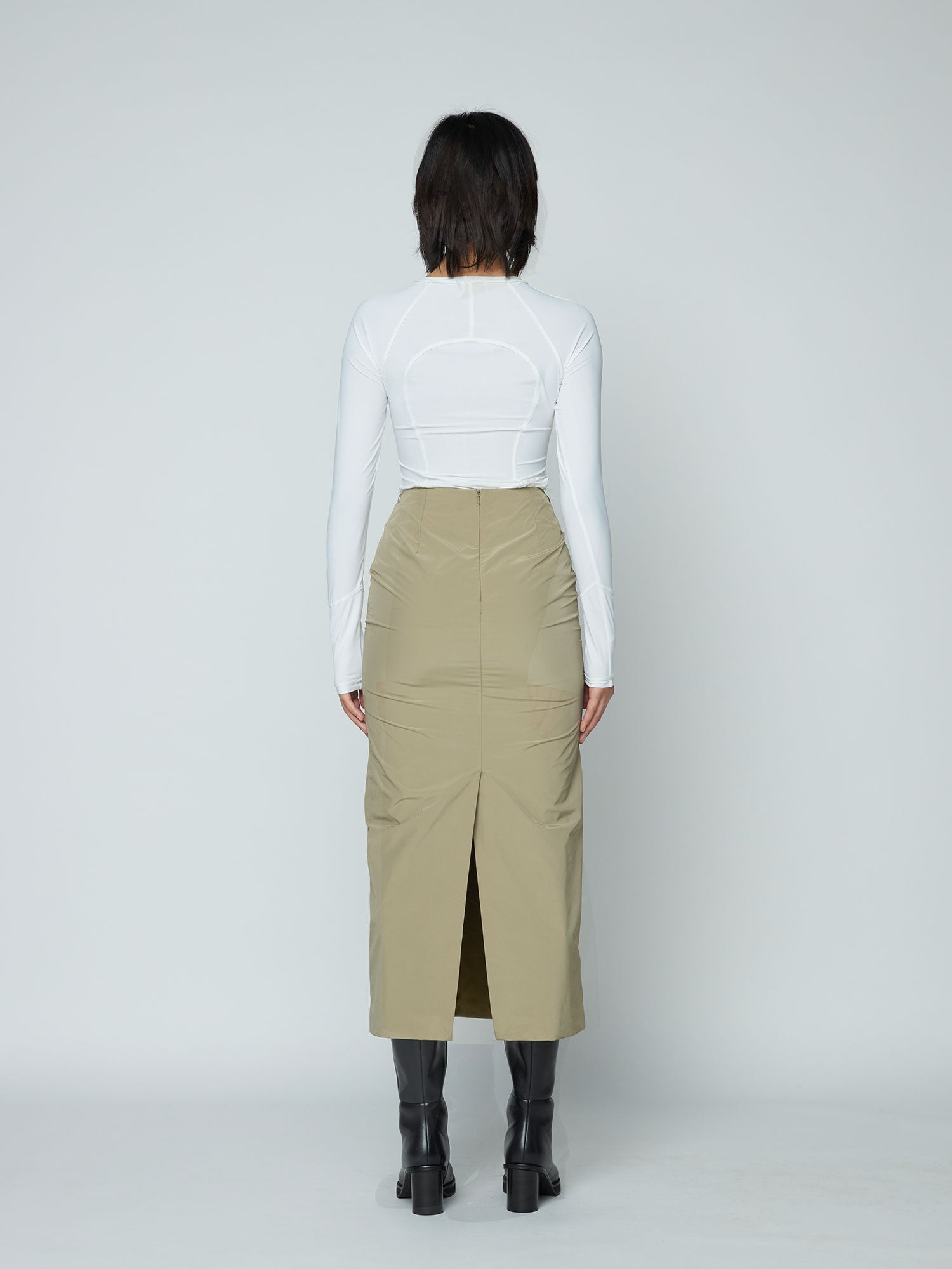 Wynn Hamlyn Sophia Maxi Skirt in Cactus Green available at The New Trend Australia.