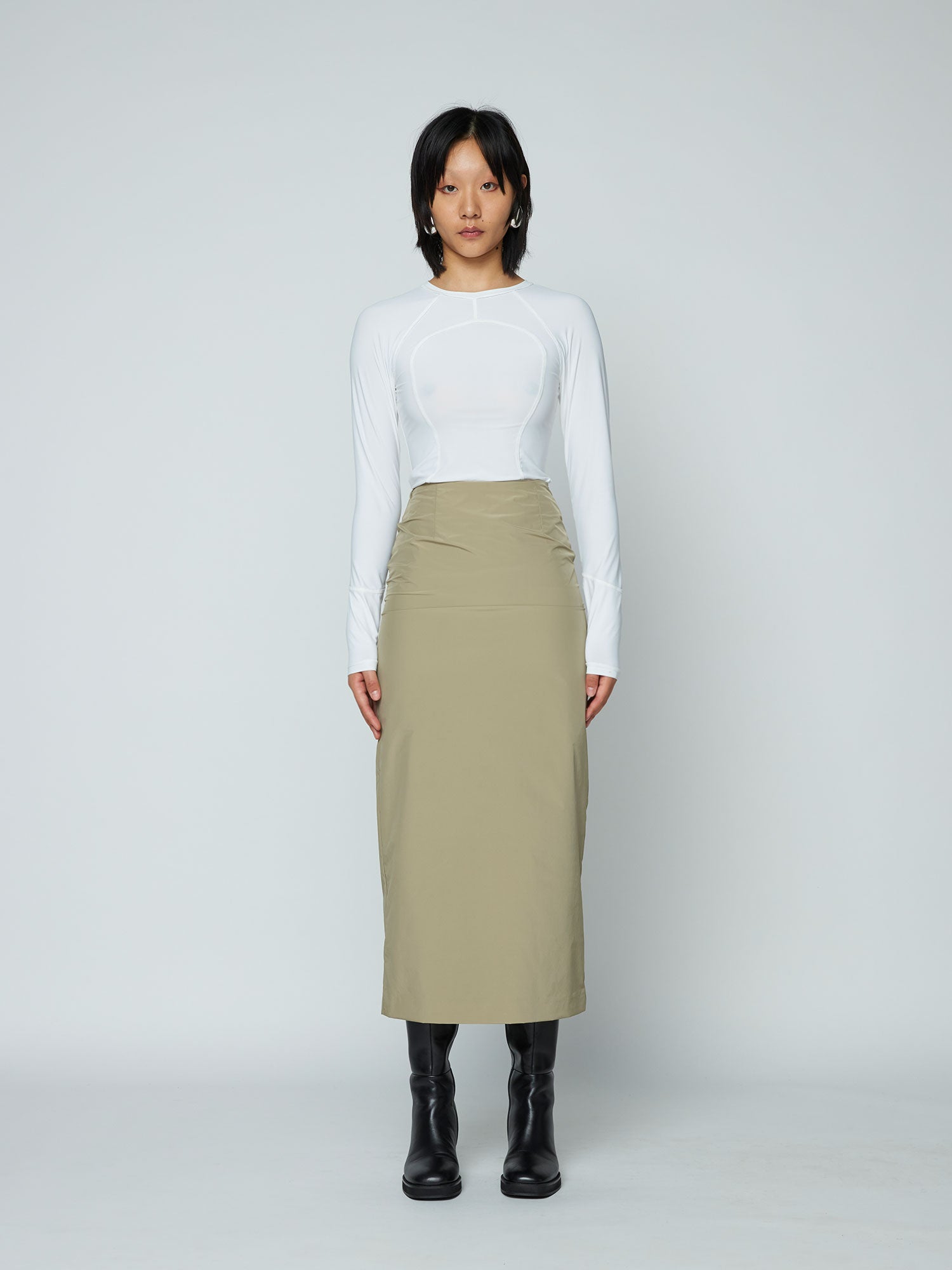 Wynn Hamlyn Sophia Maxi Skirt in Cactus Green available at The New Trend Australia.