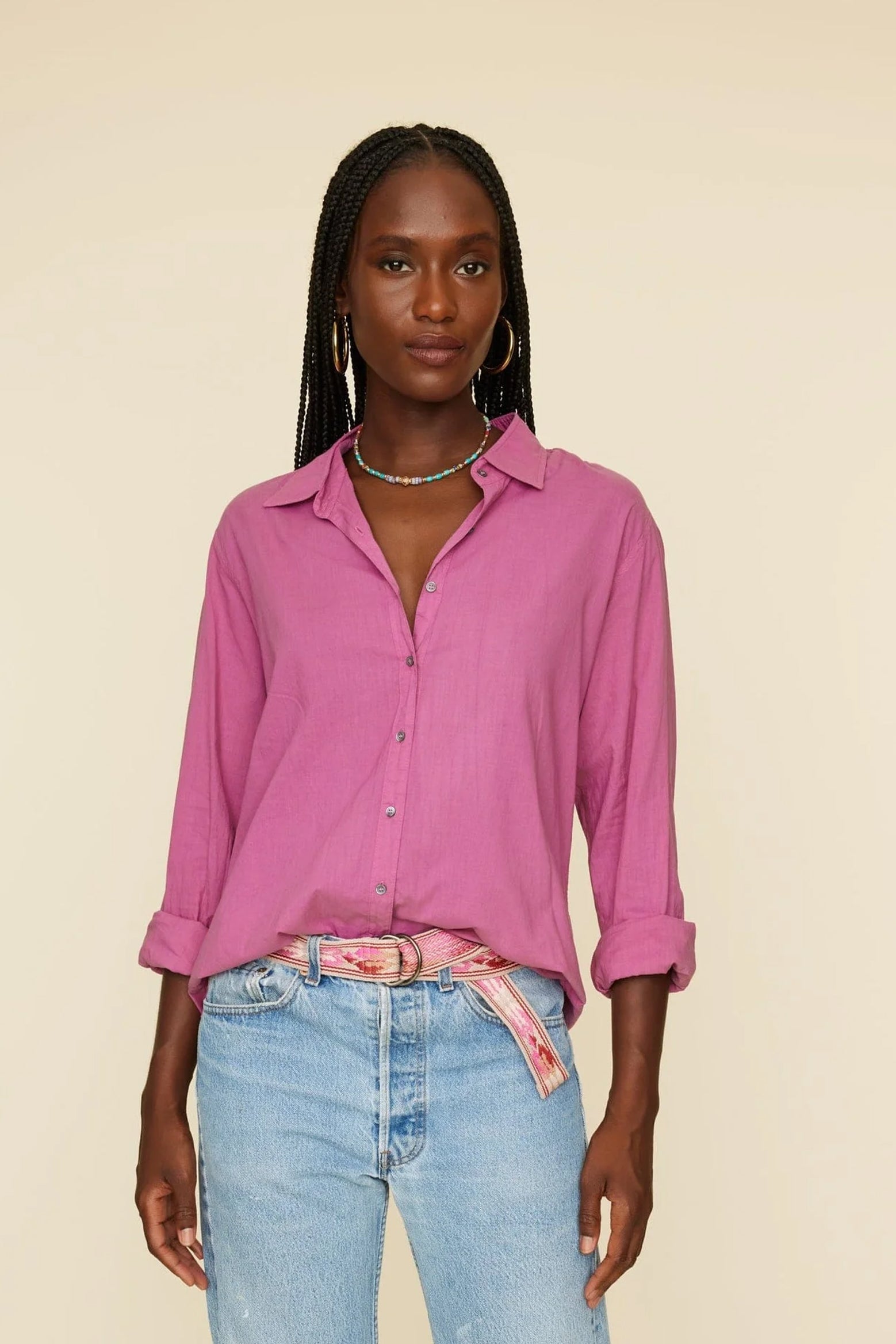 The Xirena Beau Shirt in Rose Tea available at The New Trend Australia