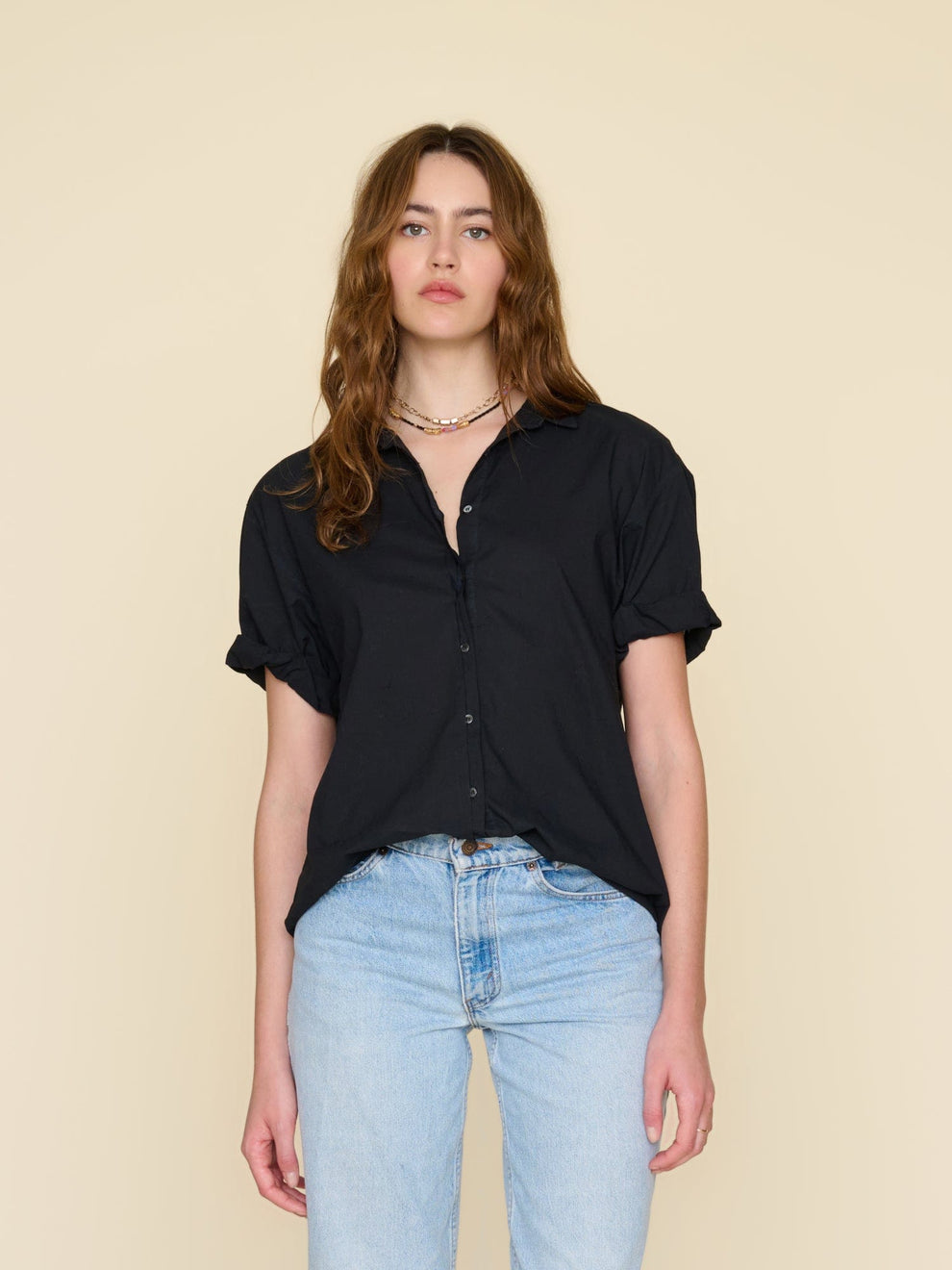 Xirena Channing Shirt in Black available at The New Trend