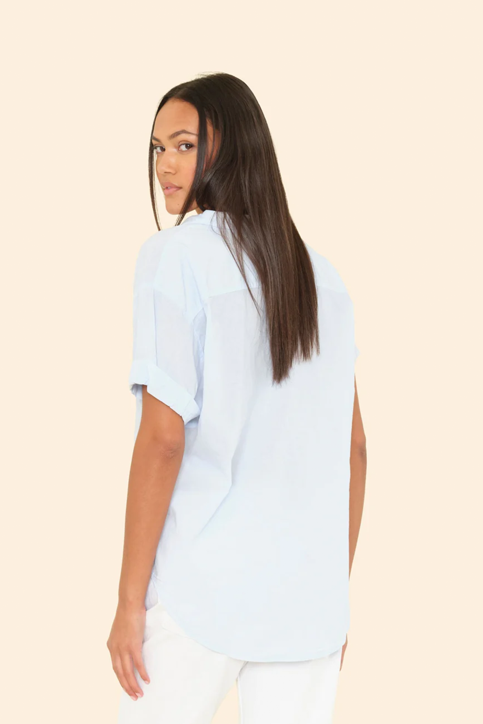 XÍRENA CHANNING SHIRT IN SKYLIGHT | THE NEW TREND