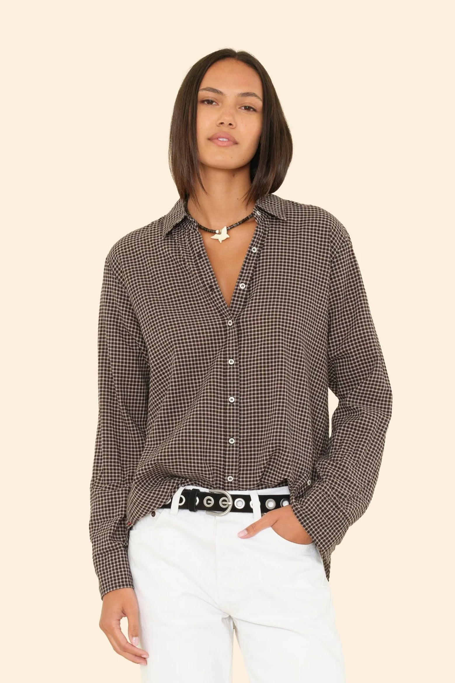 XIRENA BEAU SHIRT BLACK PEPPER | THE NEW TREND