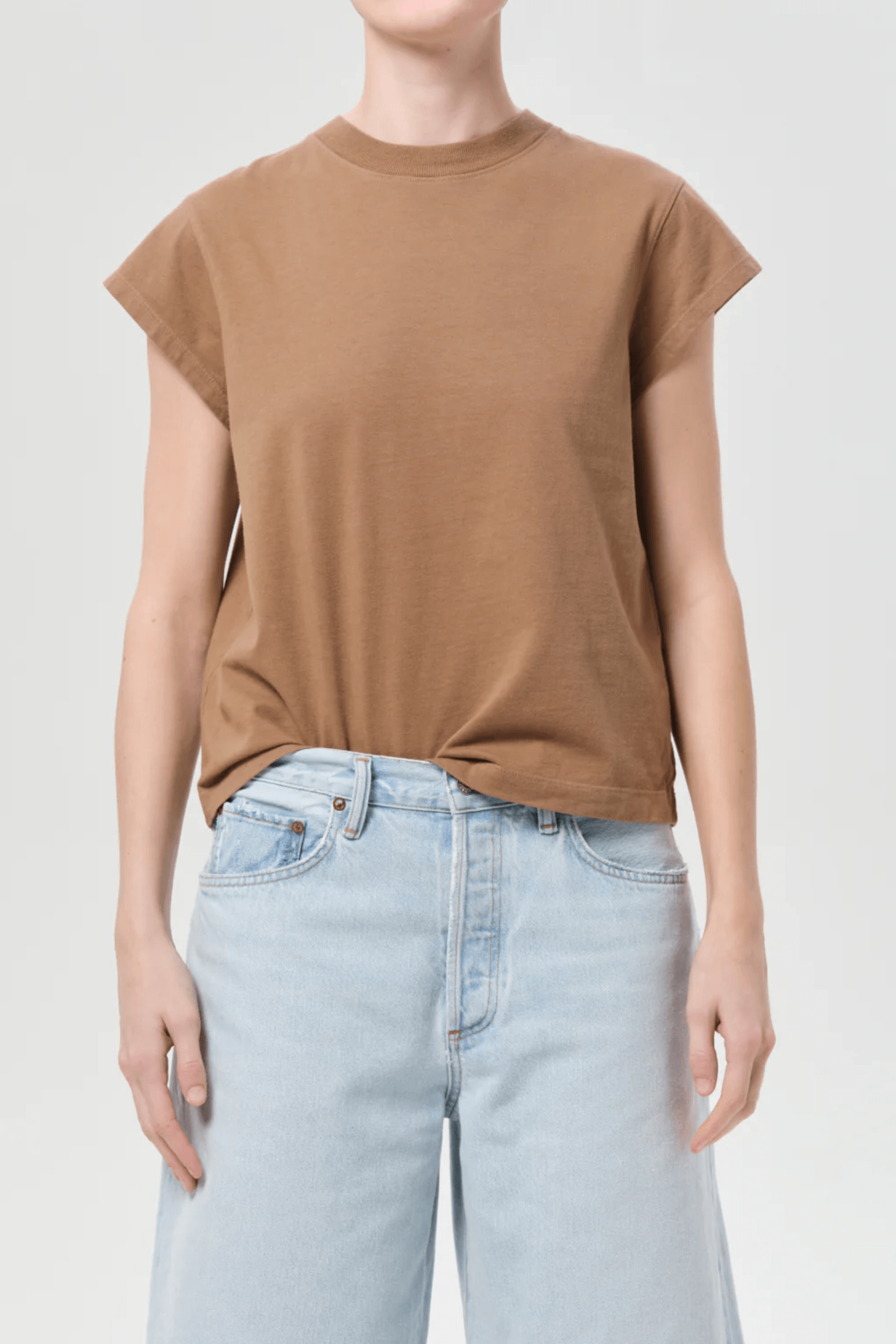 LONG LINE BRYCE CAP SLEEVE TEE