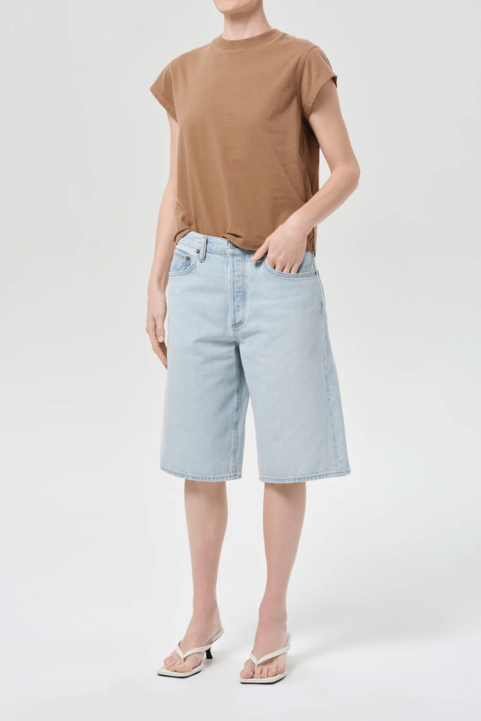 LONG LINE BRYCE CAP SLEEVE TEE
