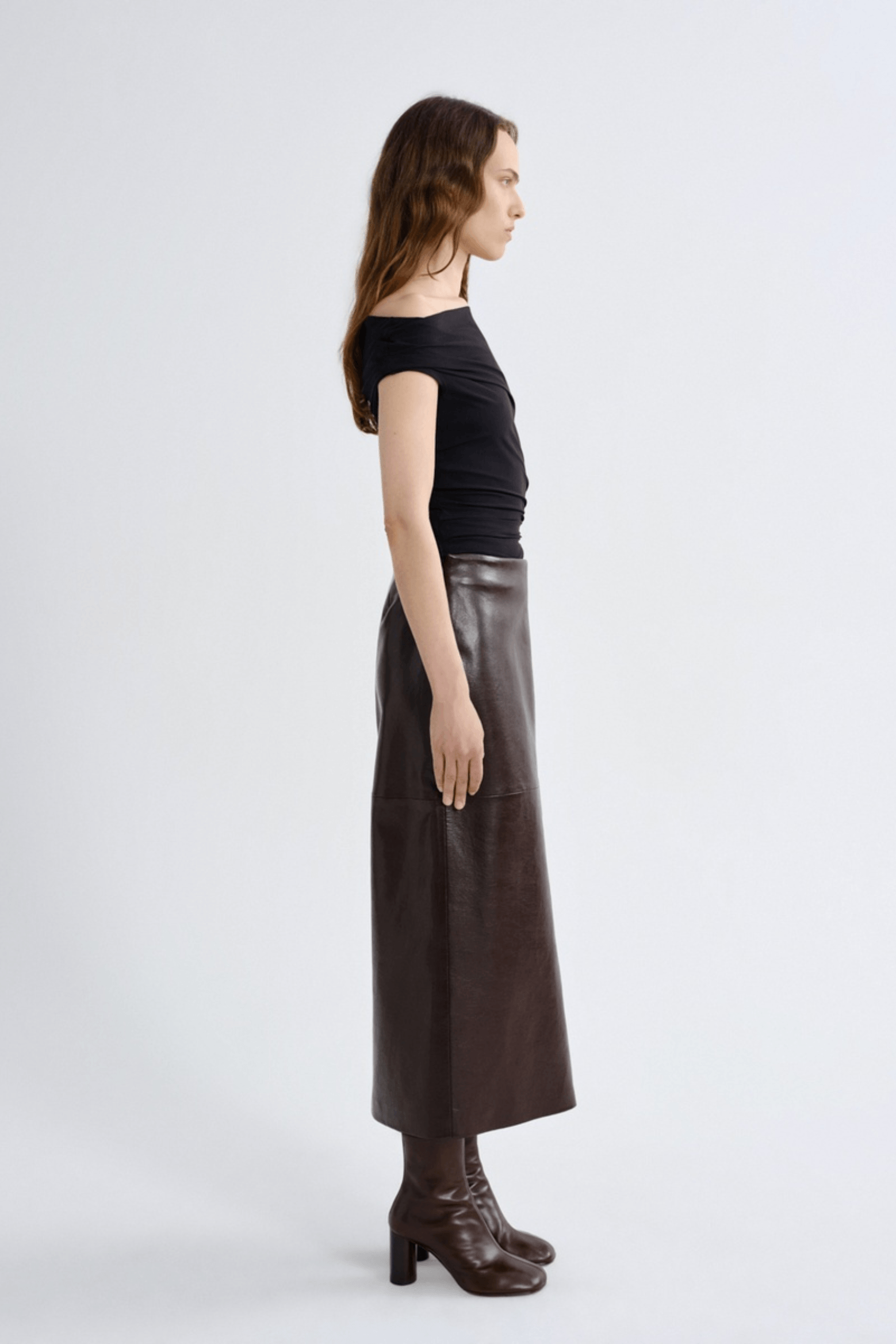 HIKSON SKIRT IN RECYCLED LEATHER