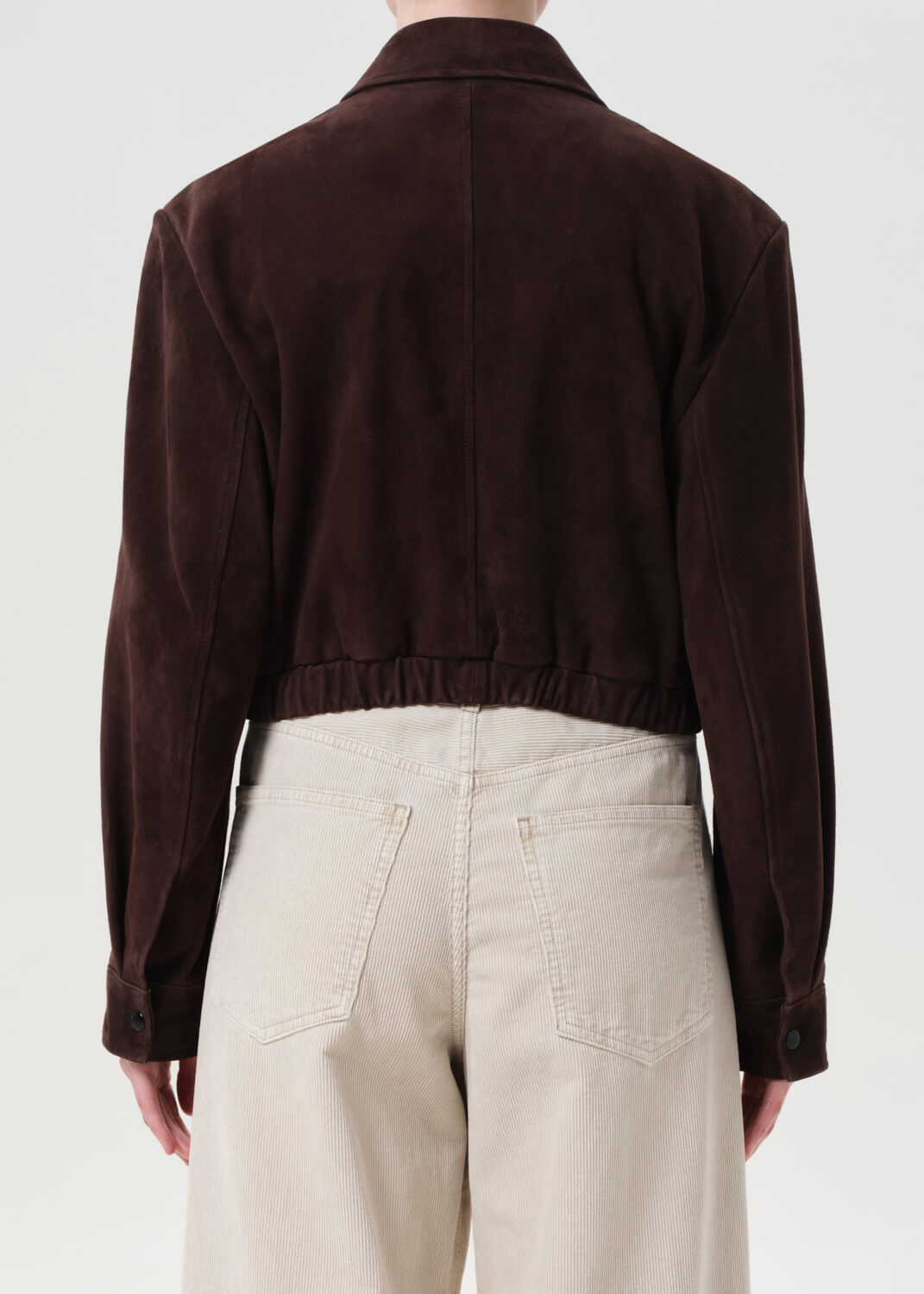 AGOLDE NAHLA CROPPED SUEDE JACKET | THE NEW TREND