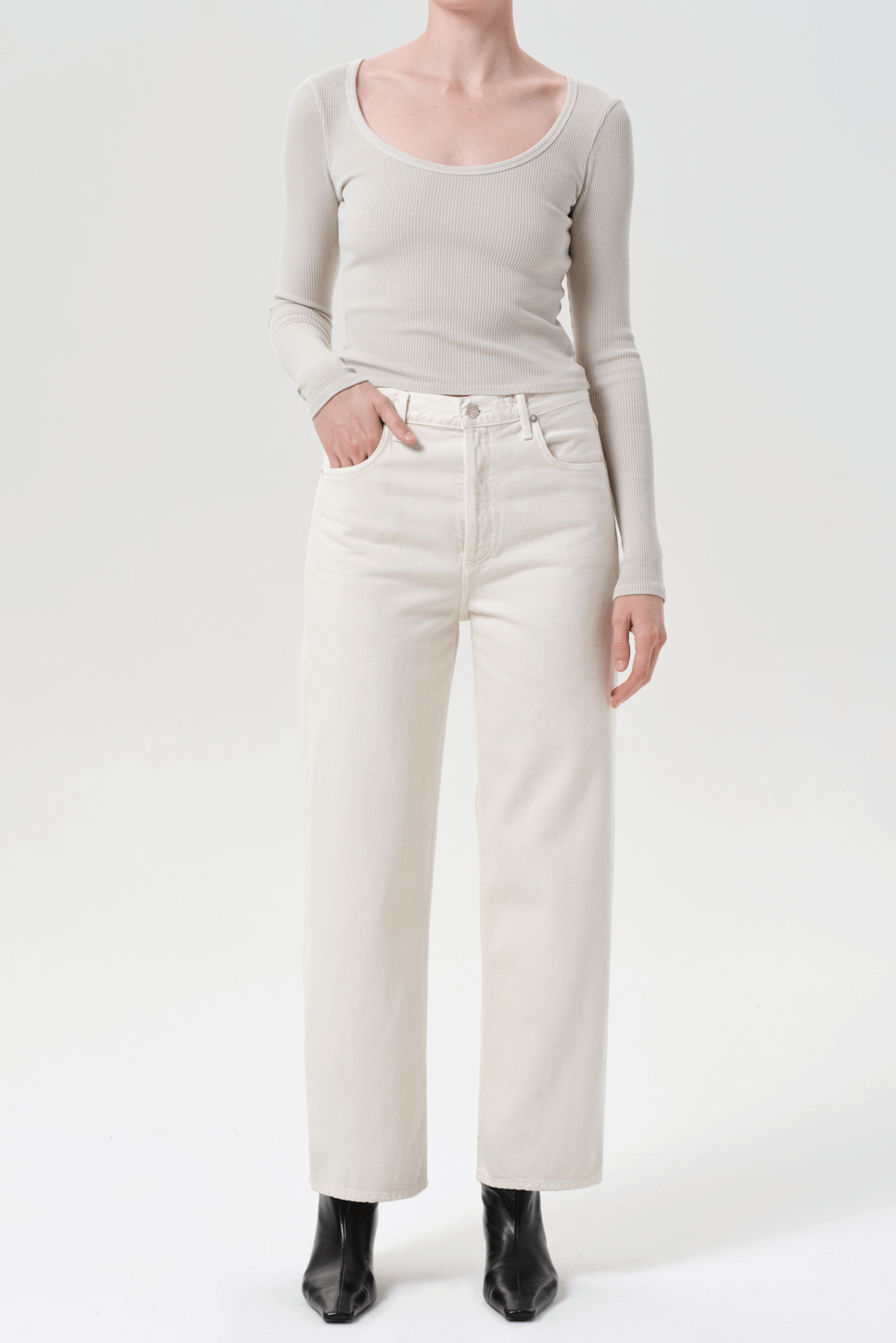 AGOLDE REN JEAN IN BROWN RICE | THE NEW TREND
