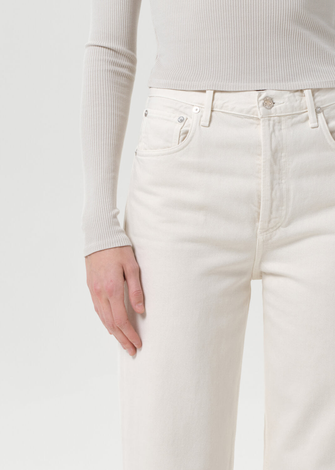 AGOLDE REN JEAN IN BROWN RICE | THE NEW TREND