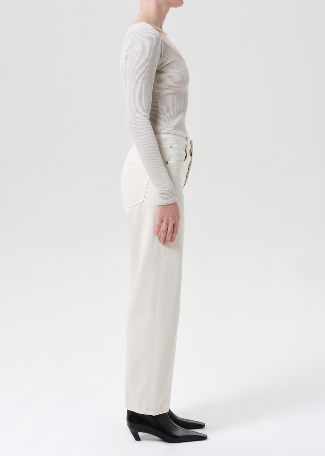 AGOLDE REN JEAN IN BROWN RICE | THE NEW TREND