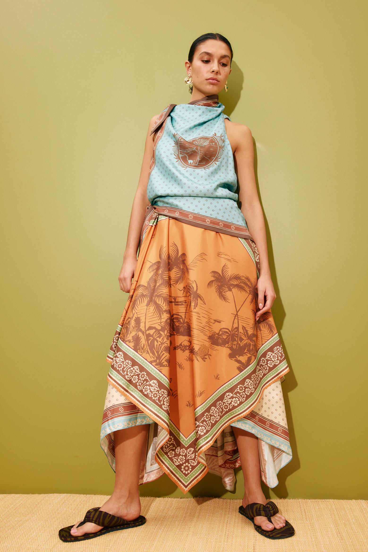 ALÉMAIS ALBERTA SCARF MIDI DRESS | THE NEW TREND