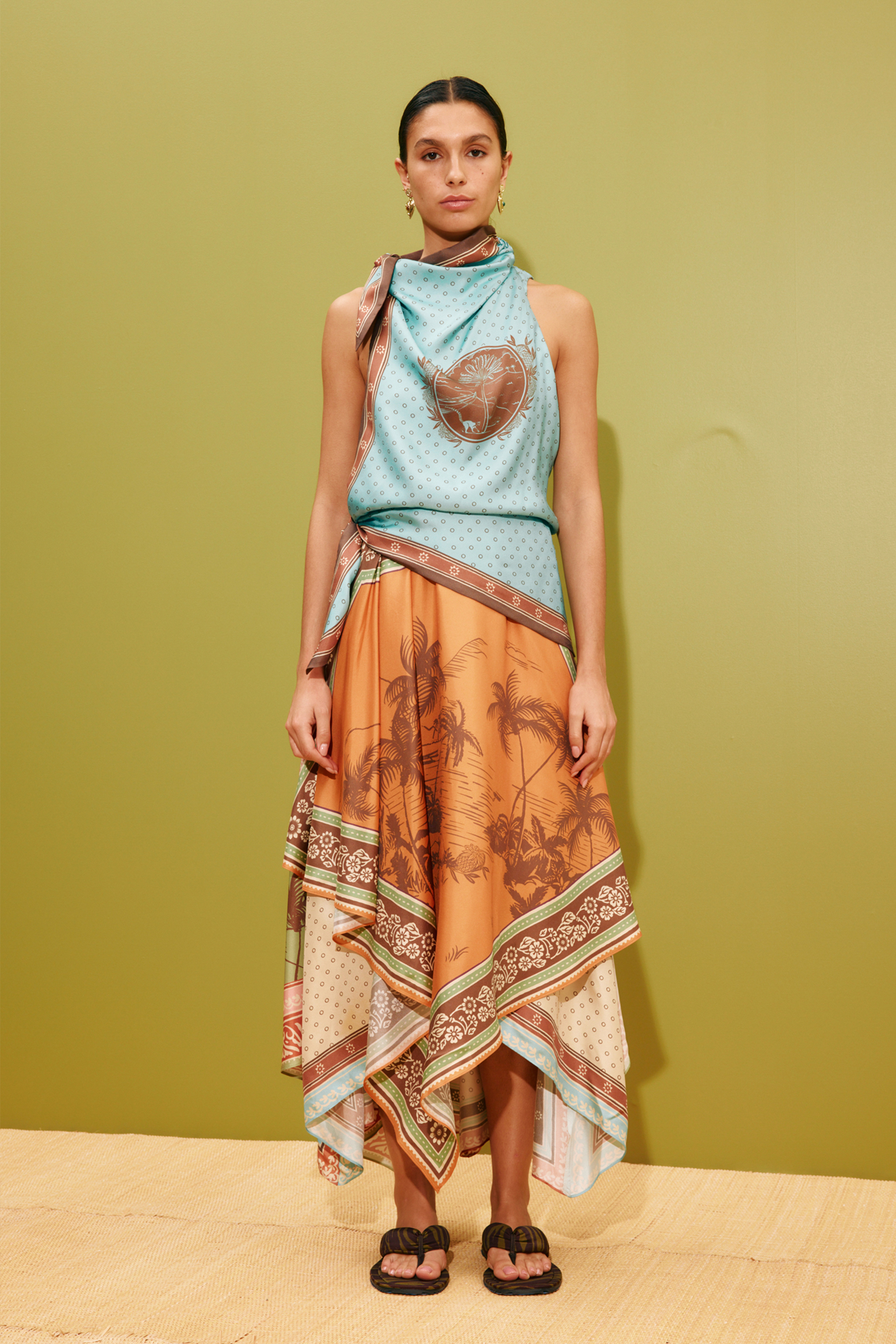 ALÉMAIS ALBERTA SCARF MIDI DRESS | THE NEW TREND