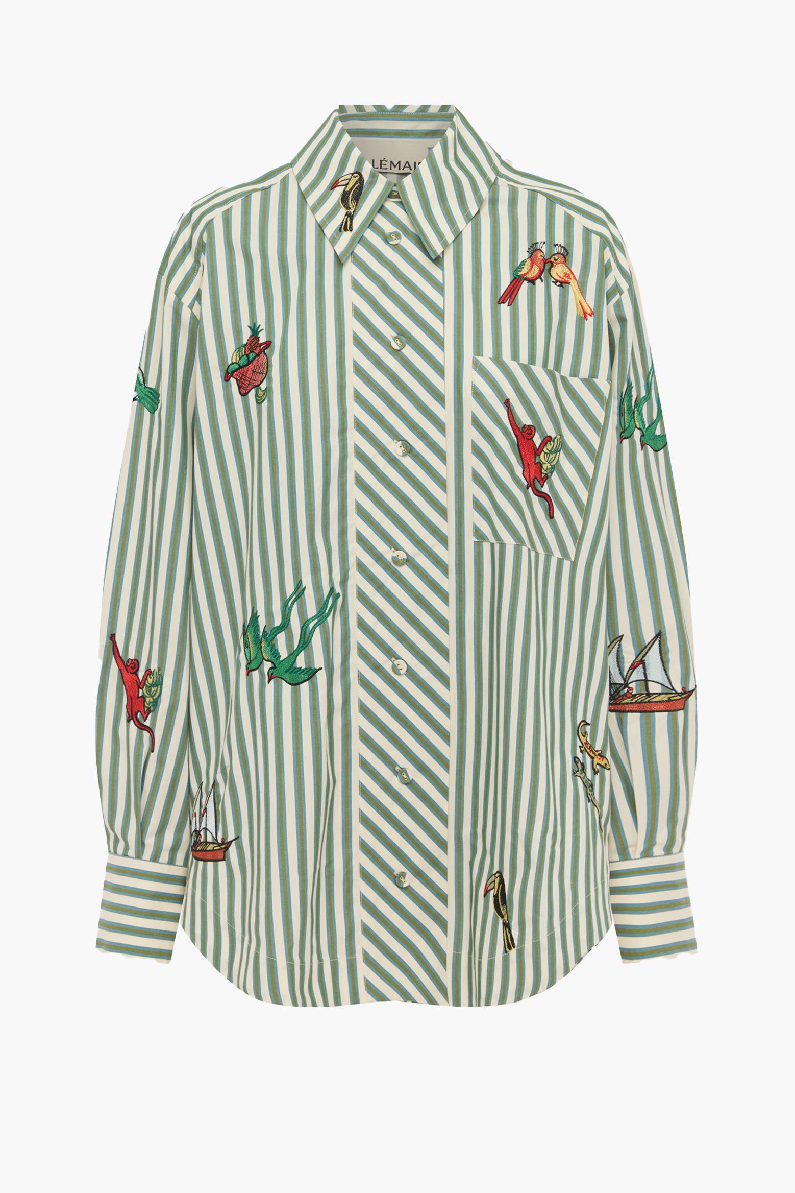 BISOU EMBROIDERED LONG SLEEVE SHIRT