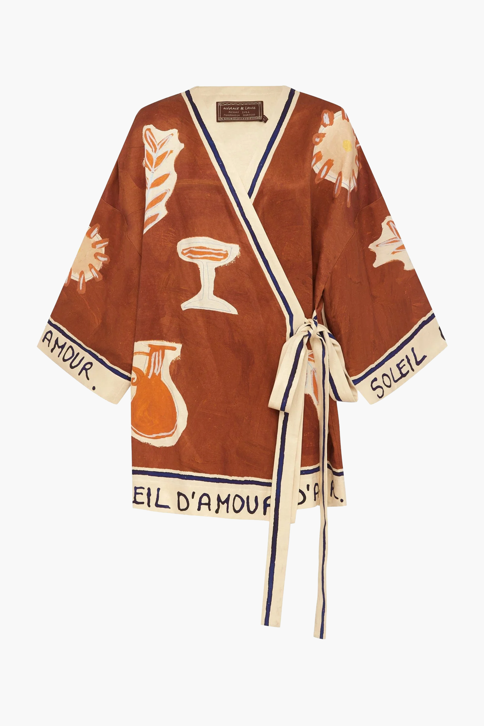 SOLEIL D'AMOUR WRAP MINI DRESS