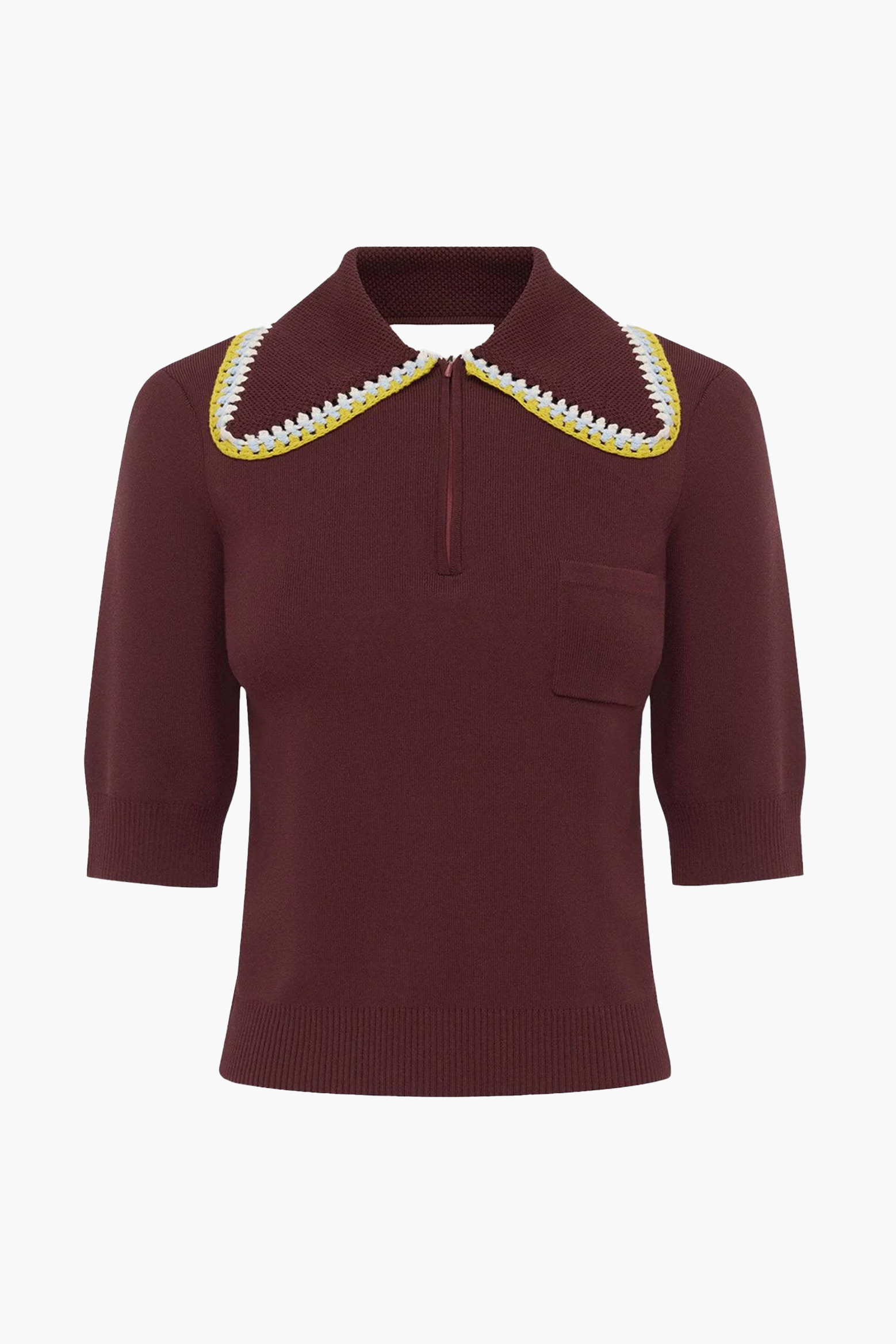 ALÈMAIS JASPER KNIT POLO CHOCOLATE | THE NEW TREND