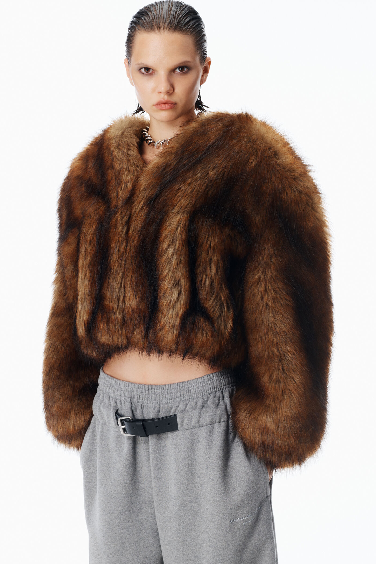 MID-RISE BELTED SWEATPANT