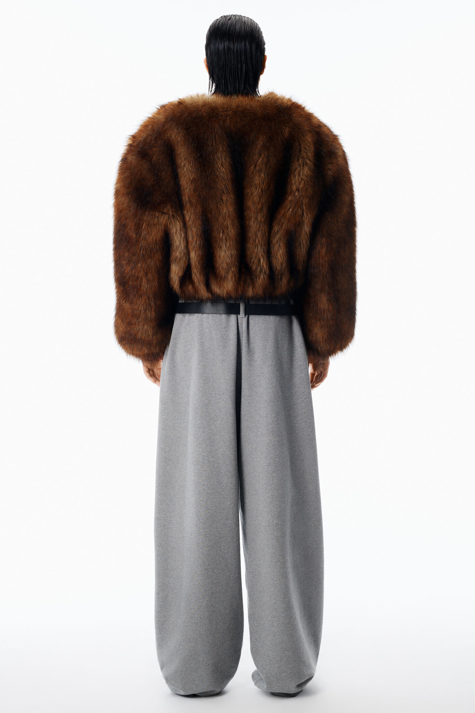 MID-RISE BELTED SWEATPANT