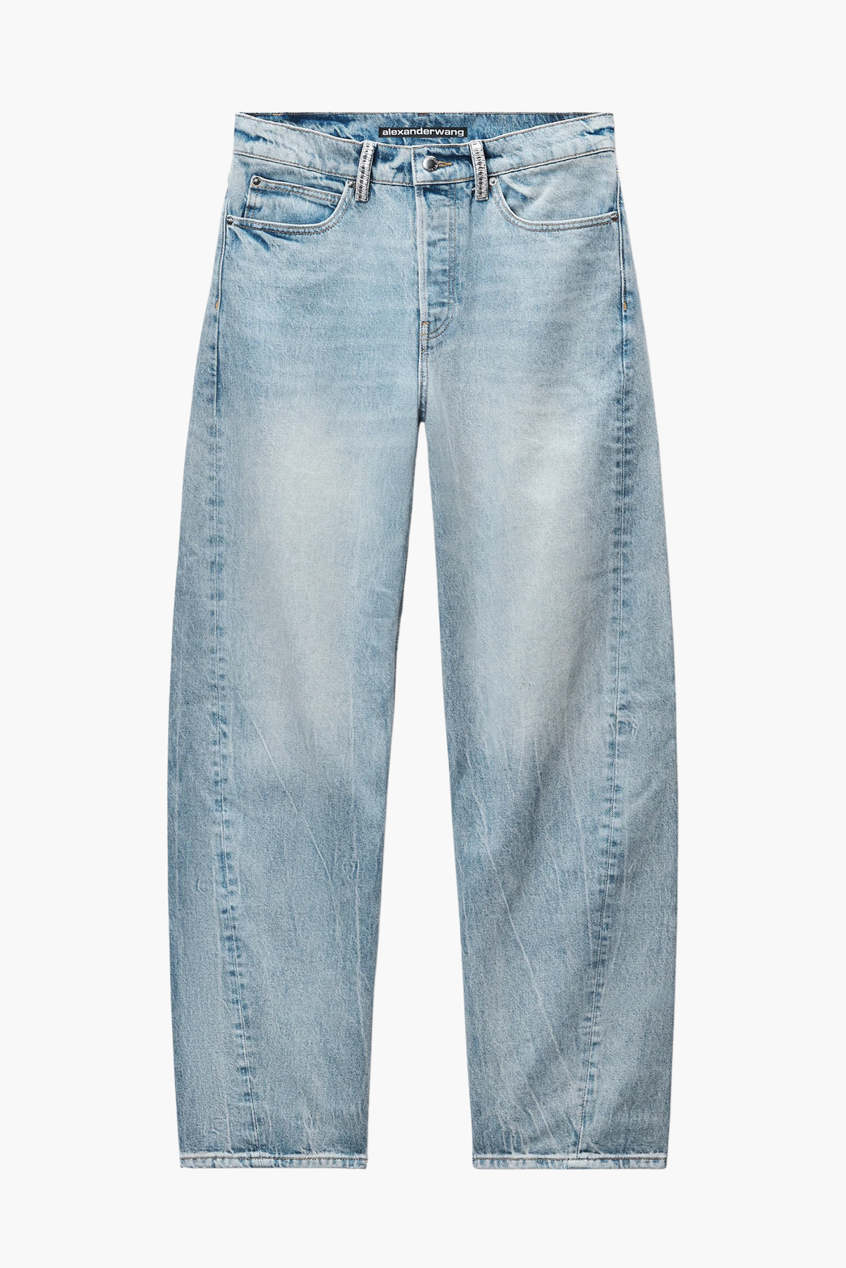 FLOAT RELAXED JEAN WITH CRYSTAL BELTLOOPS