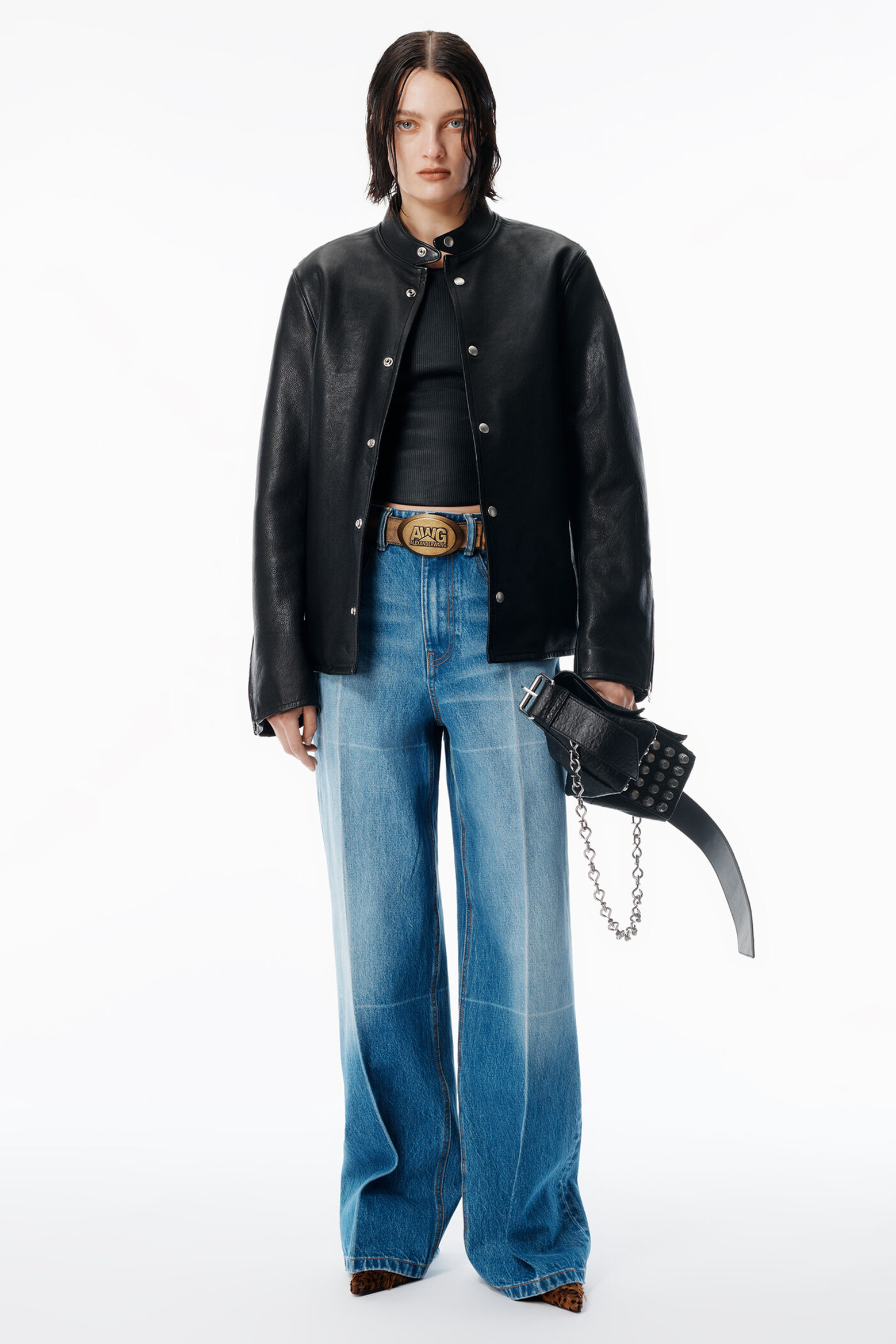 STRAIGHT PANT W' FADED FOLD LINES