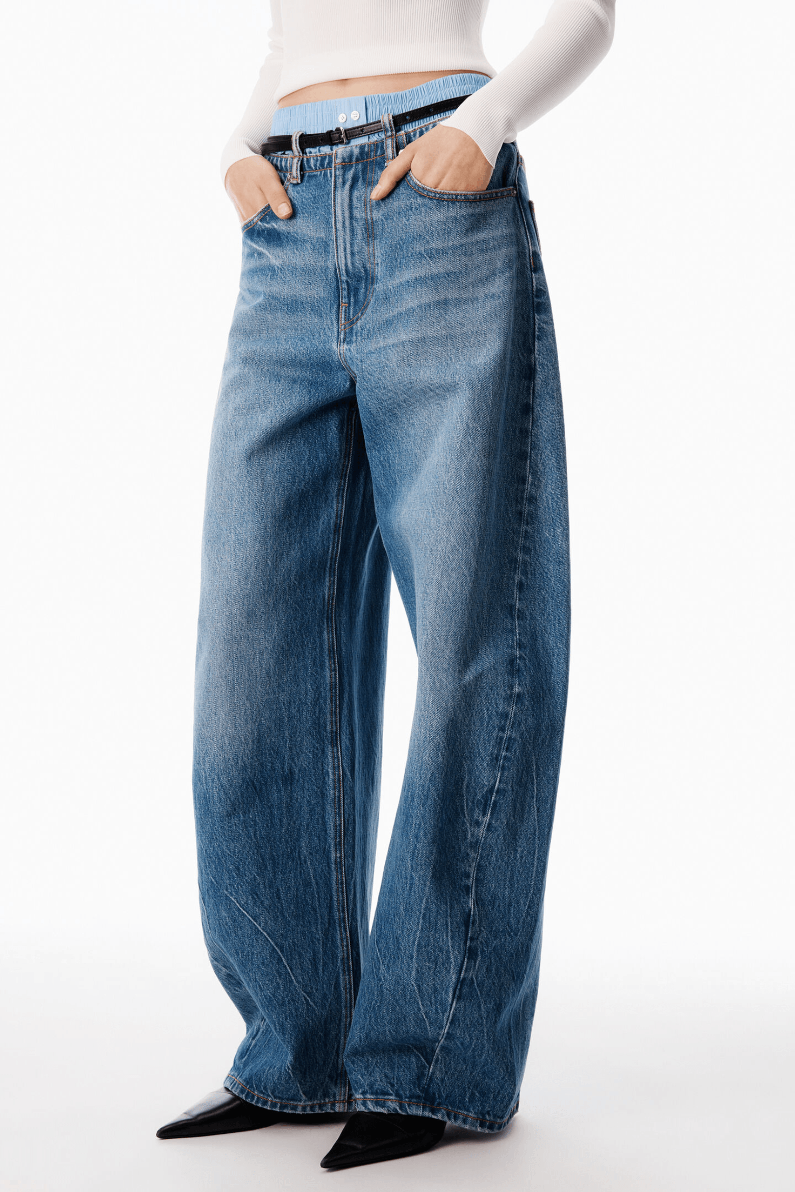 PRESTYLE BLOW UP JEAN W/ LEATHER BELT AND BOXER