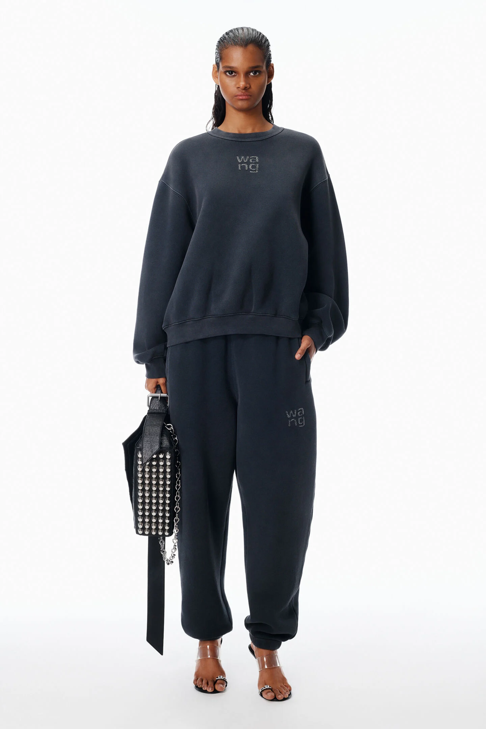 CREWNECK SWEATSHIRT W/HOTFIX LOGO
