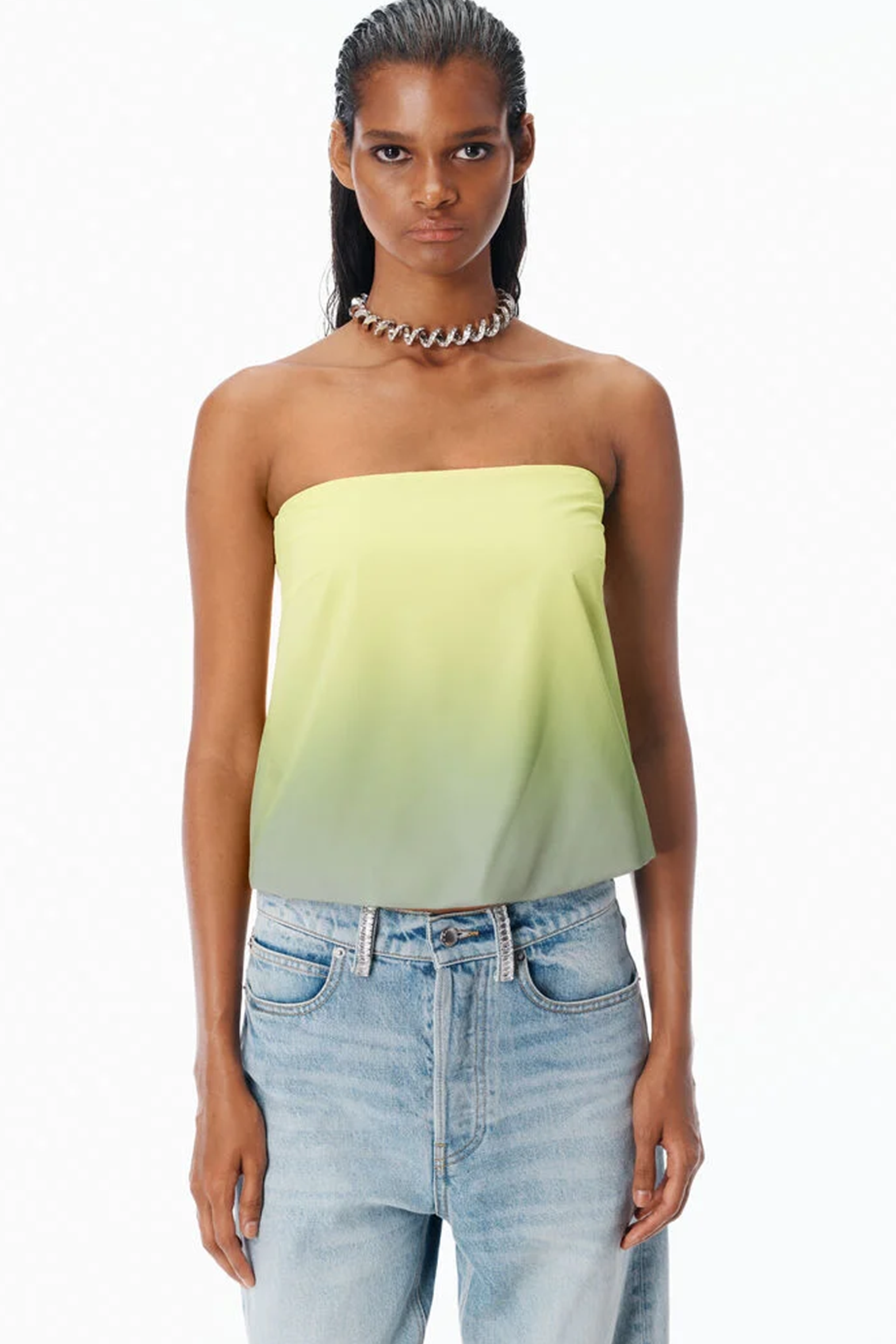 FLOAT RELAXED JEAN WITH CRYSTAL BELTLOOPS