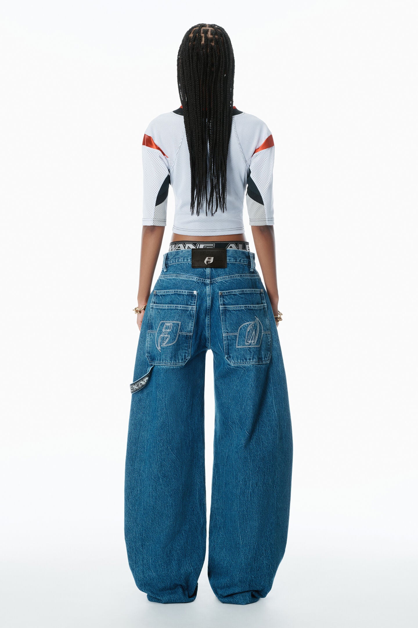 ALEXANDERWANG LOGO ELASTIC PRESTYLE ROUNDED JEAN | THE NEW TREND
